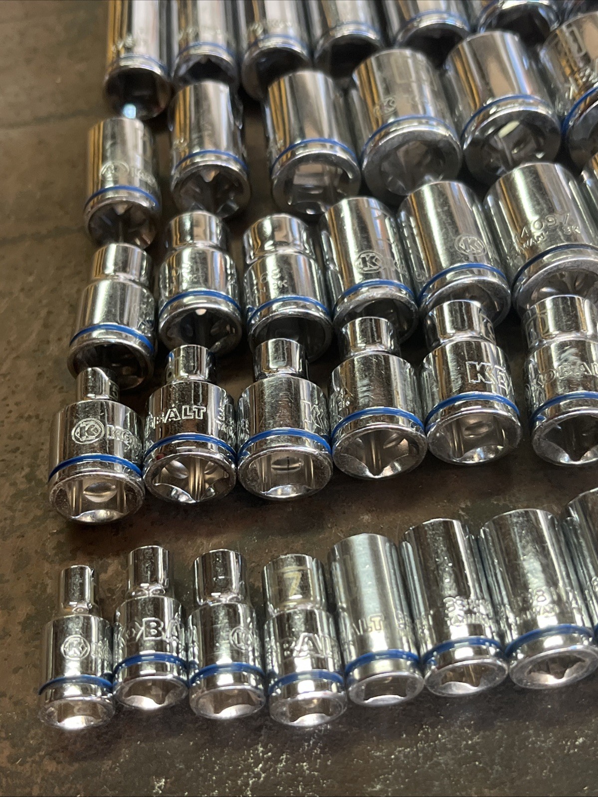 🔥 Kobalt 1/4 3/8 1/2 Drive 55 Piece 6 & 12 Point Short Mid Deep Socket Set Lot