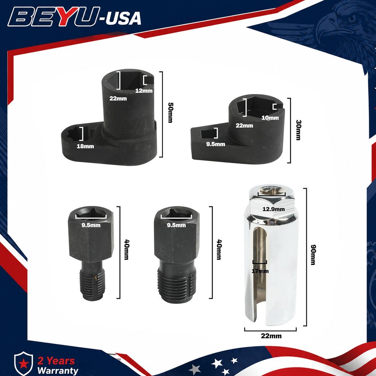 5PCS New Oxygen Sensor Socket Vacuum Remover Installer Thread Hand Tool Kit
