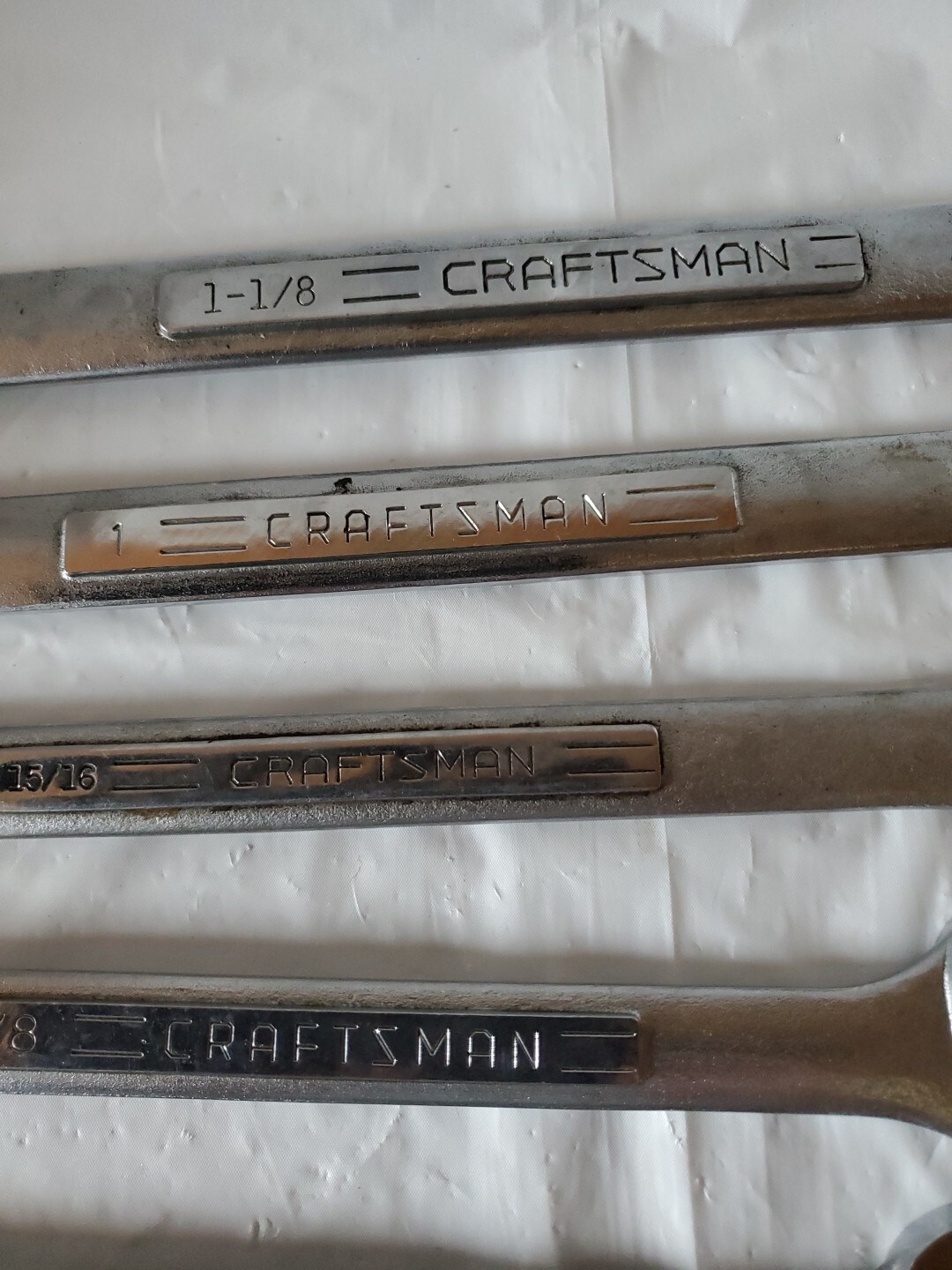 Lot of Vintage Craftsman 11pc SAE Combination 12 Point Wrenches 9/16 to 1-1/8 In