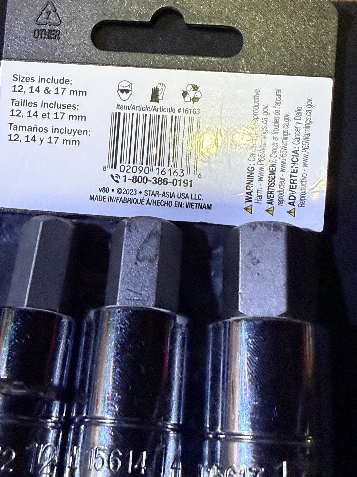 “3LotBuy”Titan Hex Bit Socket Set-1/2 Dr.-16163-Bnew OpenBox