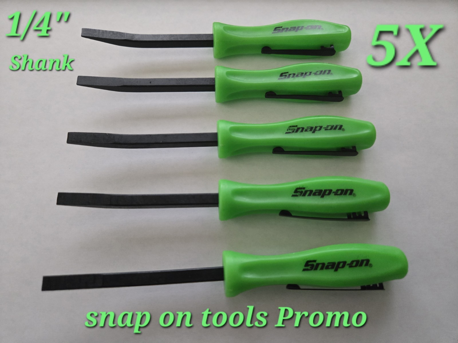 10X Green Promo SE For Snap on tools 1/4″ Shank Angled PRY BAR screwdriver +GIFT