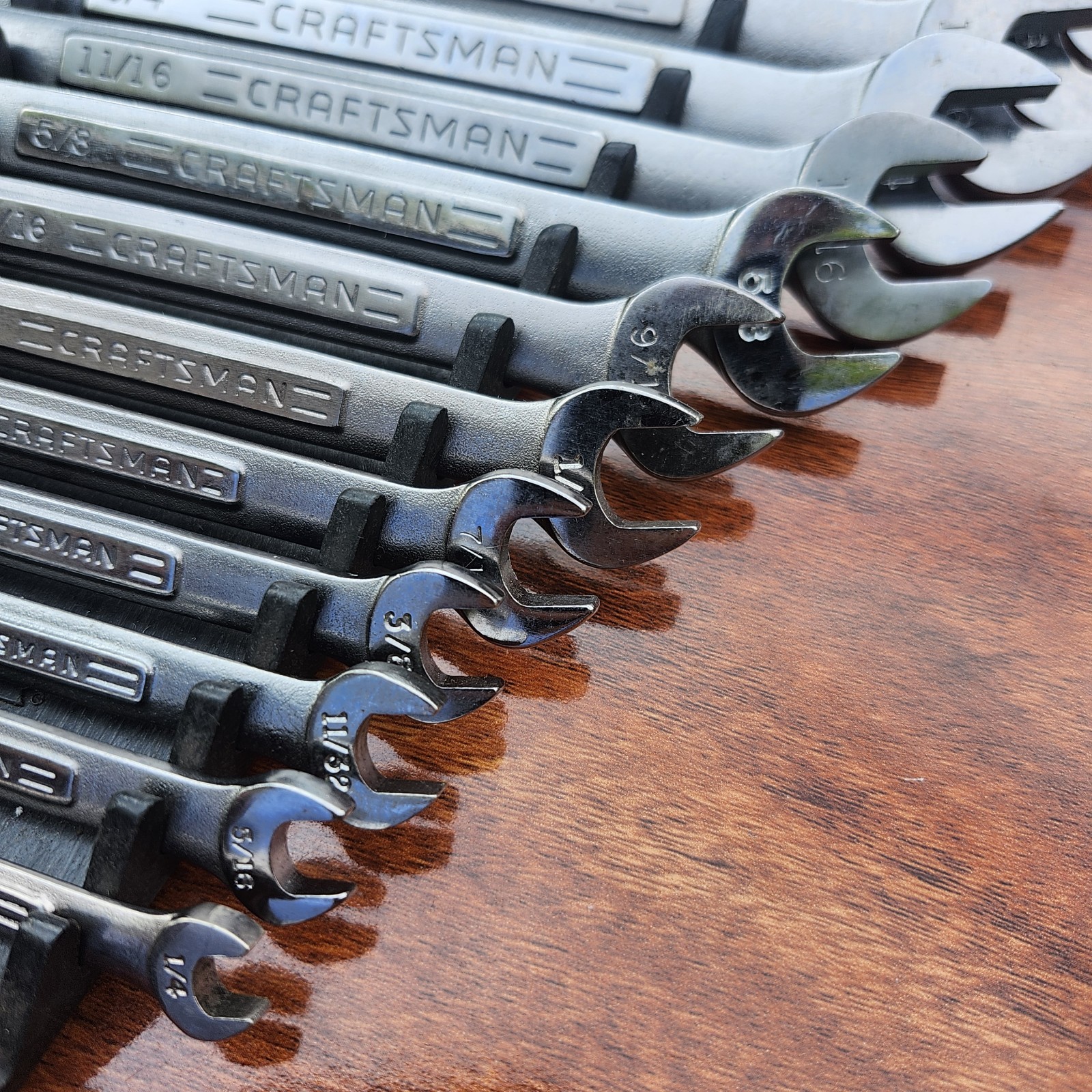 Craftsman SAE Combination Wrench Set USA 12 Point 1/4″ – 1-5/16″ 18 Tools Used