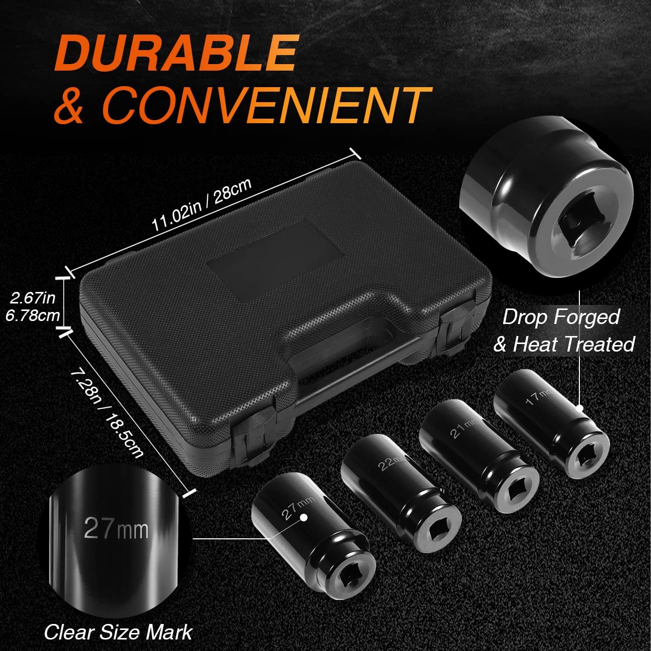 For Honda Engines Upgraded Harmonic Balancer Socket Tool Kit 17mm 21mm 22mm 27mm