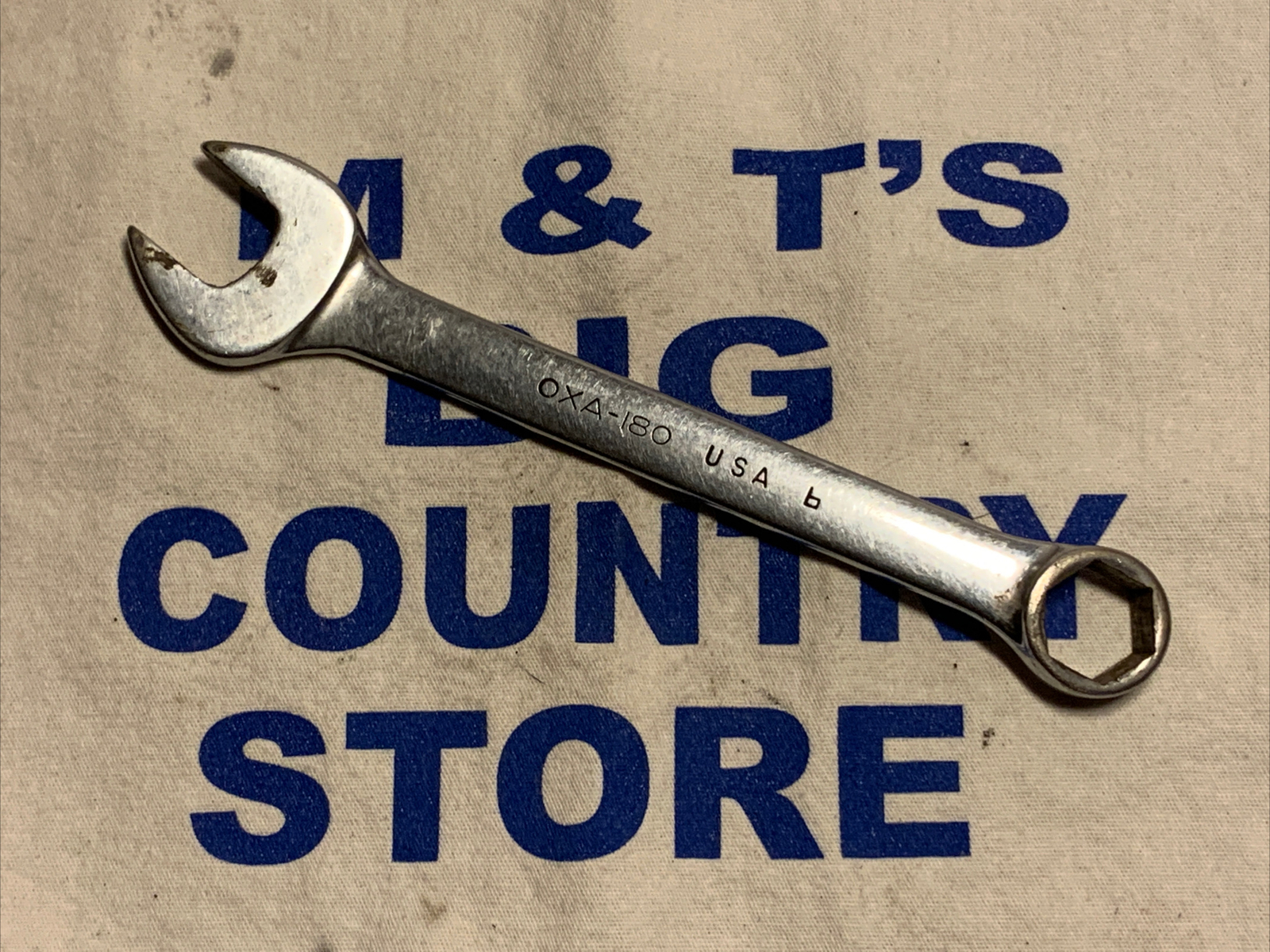 1966 Snap-on Tools 9/16″ Short Handle Offset 6pt Combination Wrench OXA-180