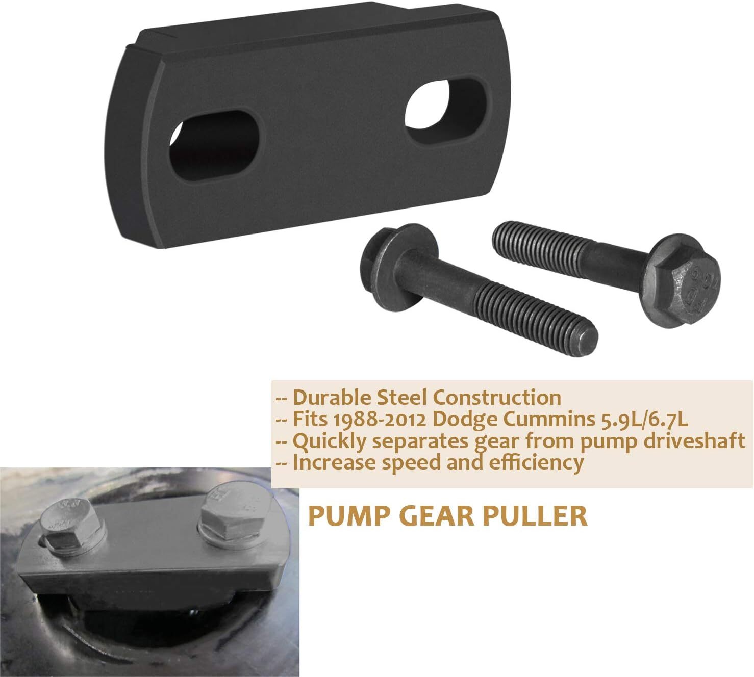 For Dodge Cummins Fuel Injection Pump Gear Puller Engine Barring Tool, 5.9/6.7L