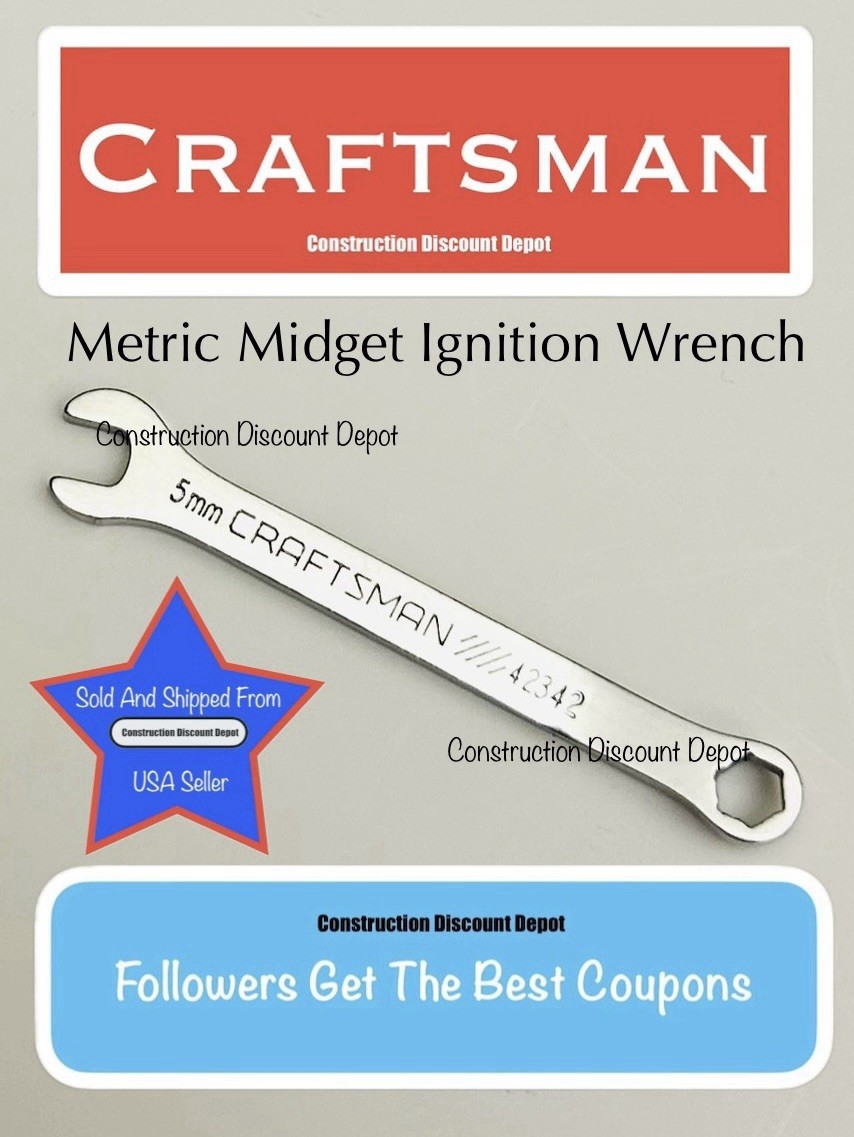 Craftsman 5mm Midget Ignition Combination Wrench 42342 5 mm