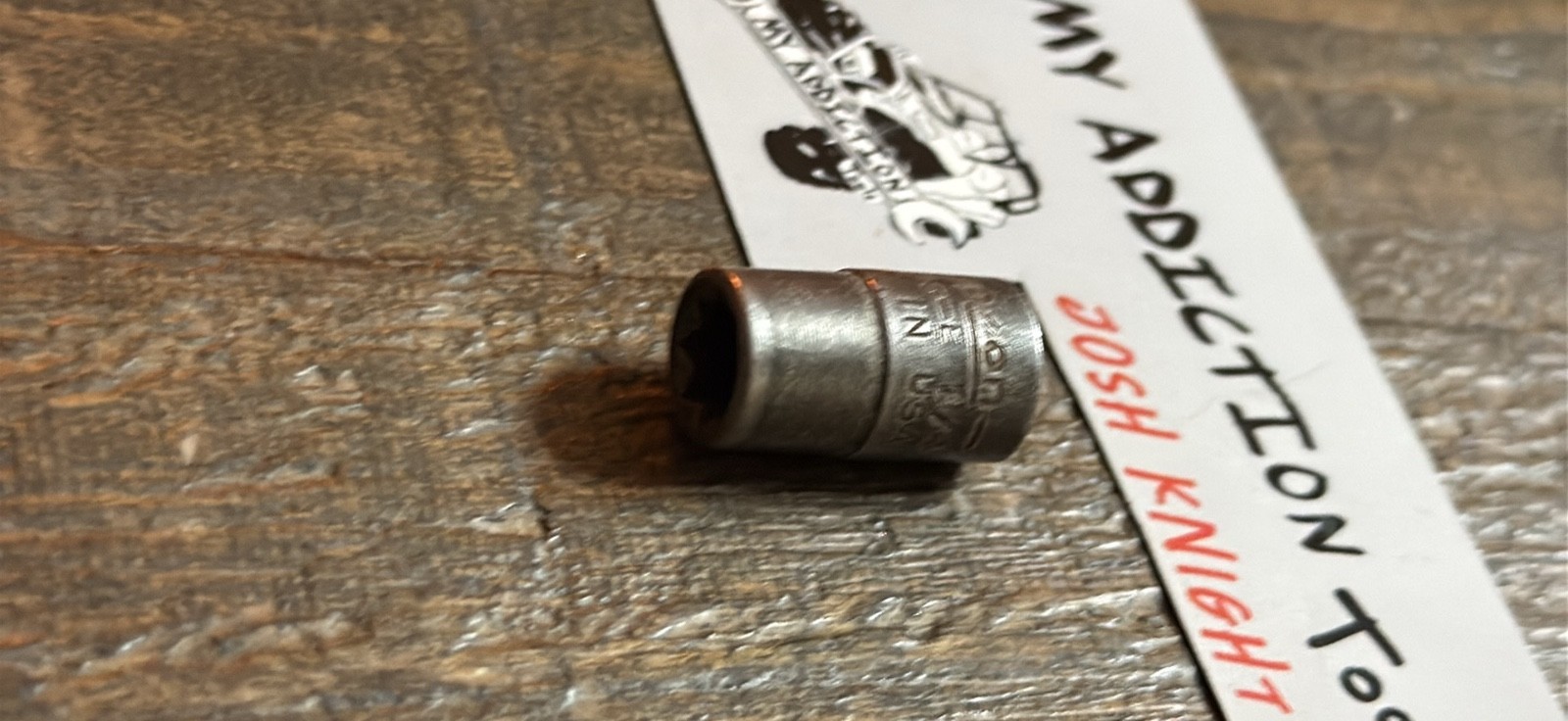 Vintage Snap-On TM-408-E 1/4” Drive 1/4” 8-Point Double Square Socket USA