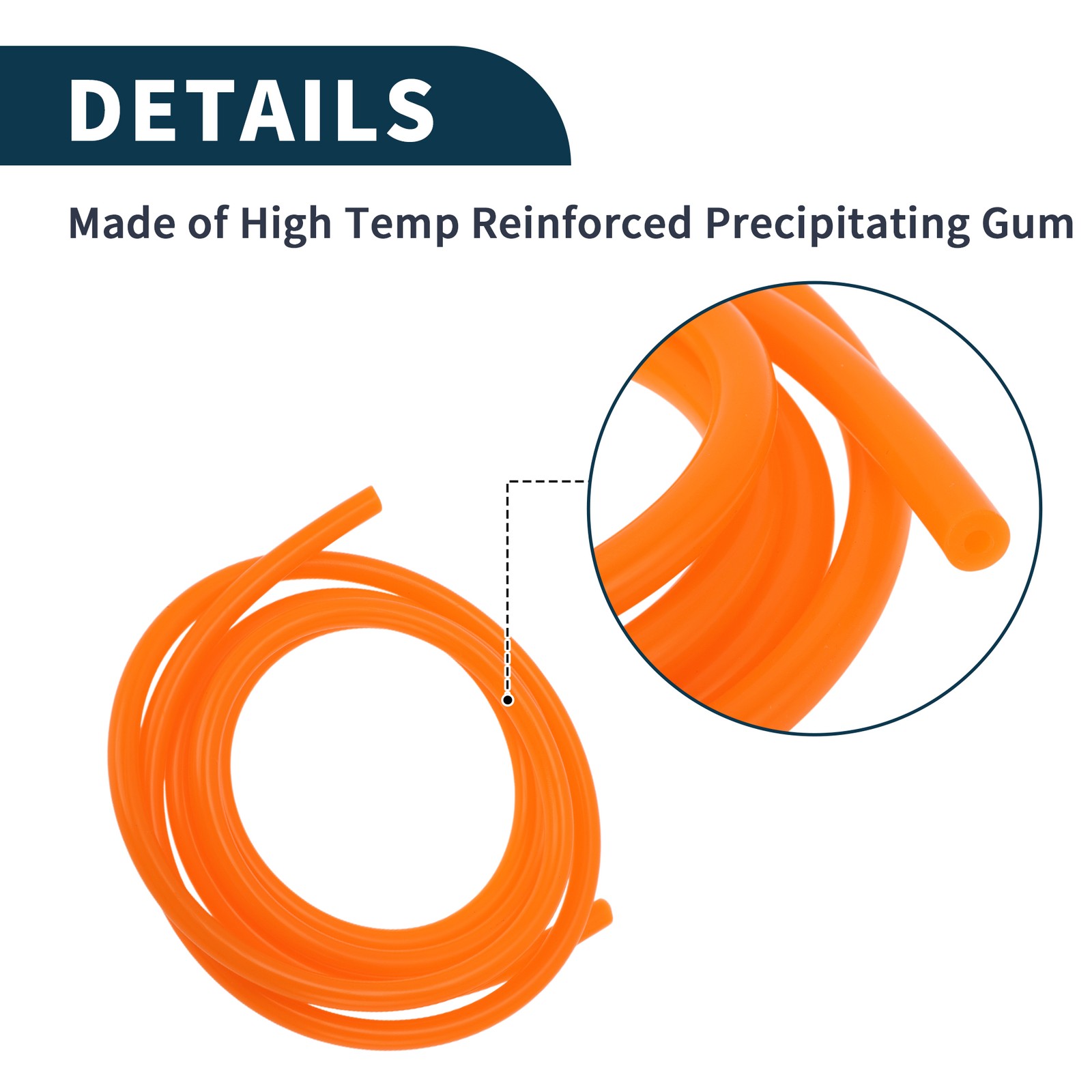 Suction hose orange 79FT 15/32″ 4mm ID 3mm thickness