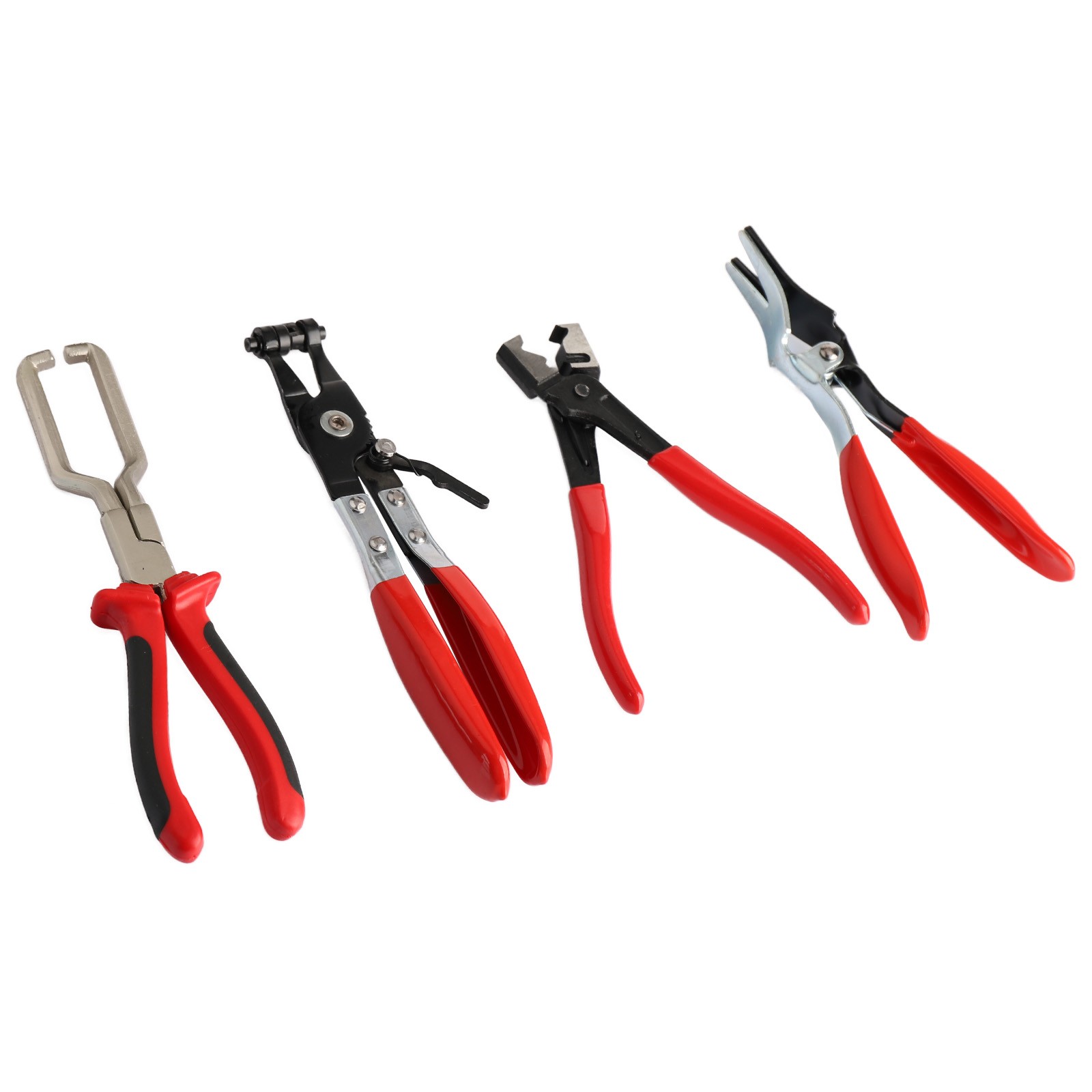4Pcs Hose Clamp Pliers Remover Kit Water Pipe Fuel Spring Removal Tool Pipe Clip