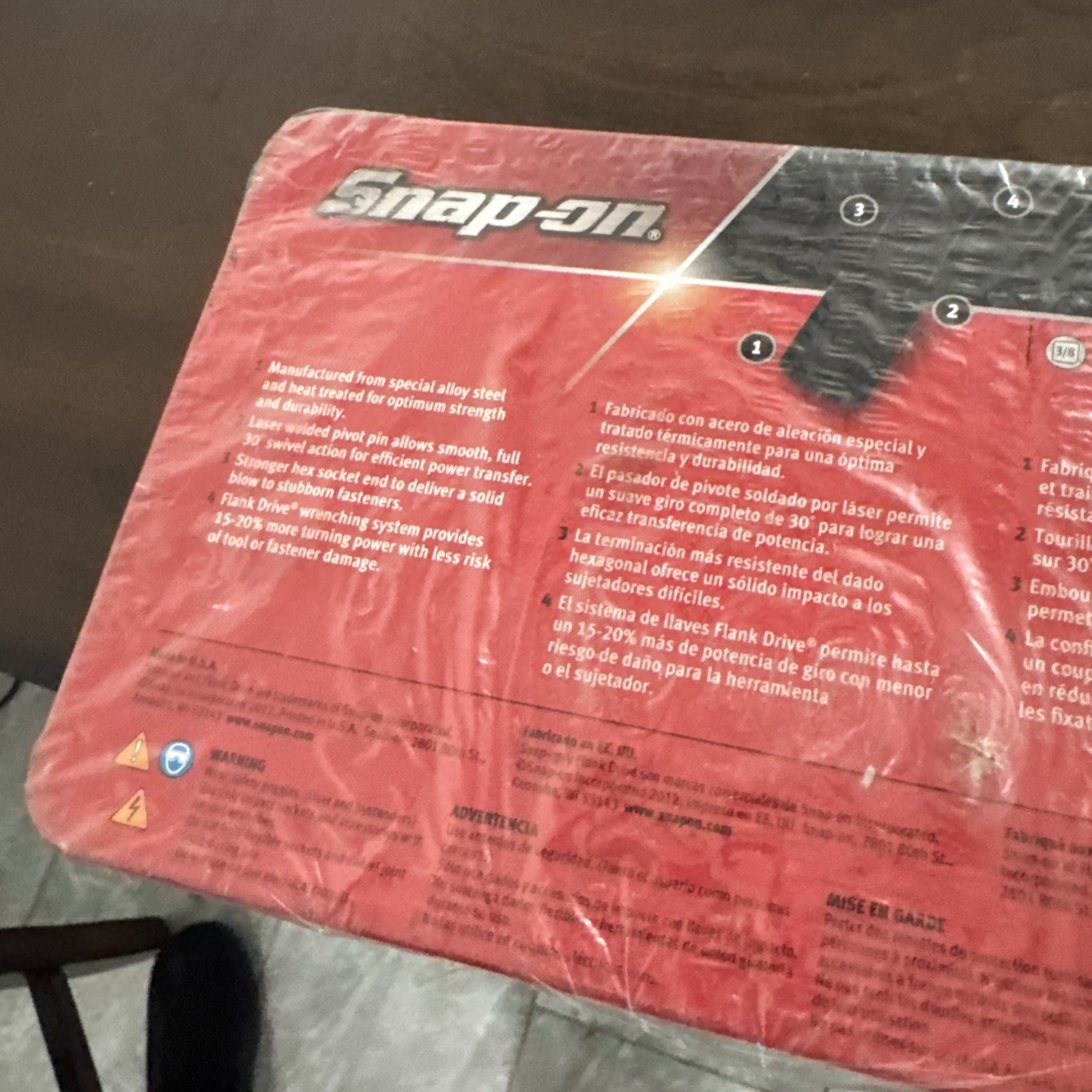 Snap-on 207iplfm 3/8 Drive 6 point swivel deep impact 10,12,15,17,18mm New