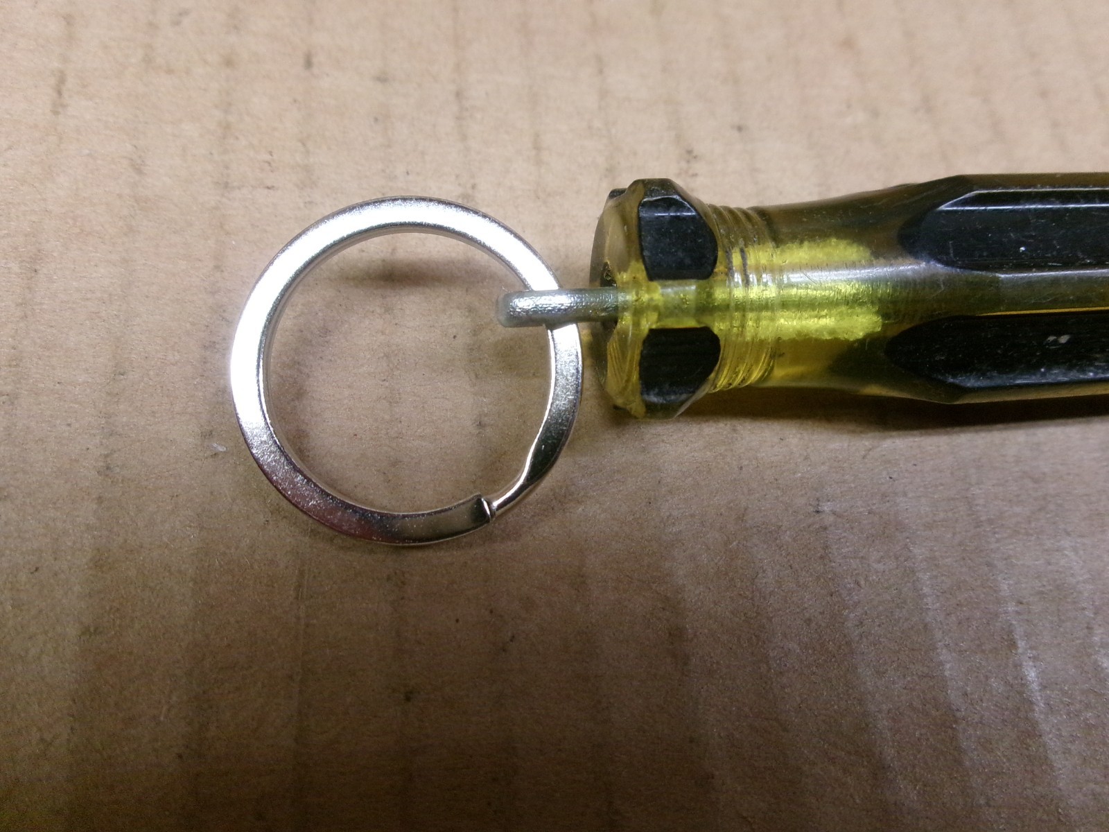 Bonney USA Black / Yellow Screwdriver Handle Key Chain ( Custom /Homemade)