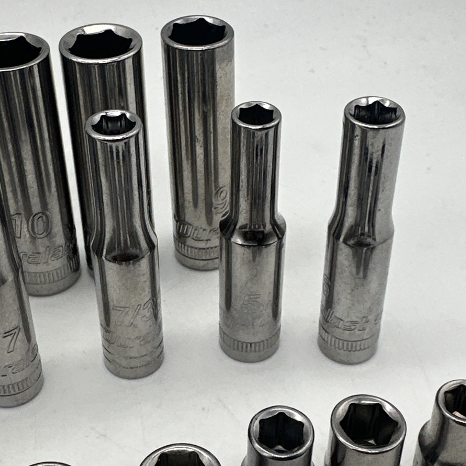 Duralast 29 Piece Socket And Extension Set Loose 3/8” 1/4” Drive
