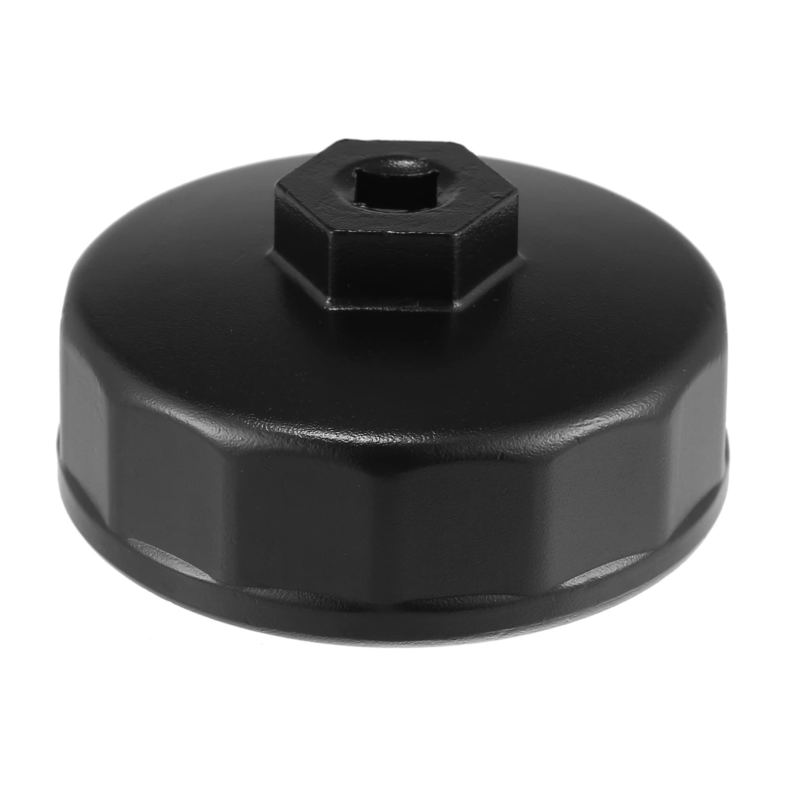 X AUTOHAUX 74mm 14 Flutes Car Oil Filter Wrench 3.35″x1.65″, Black