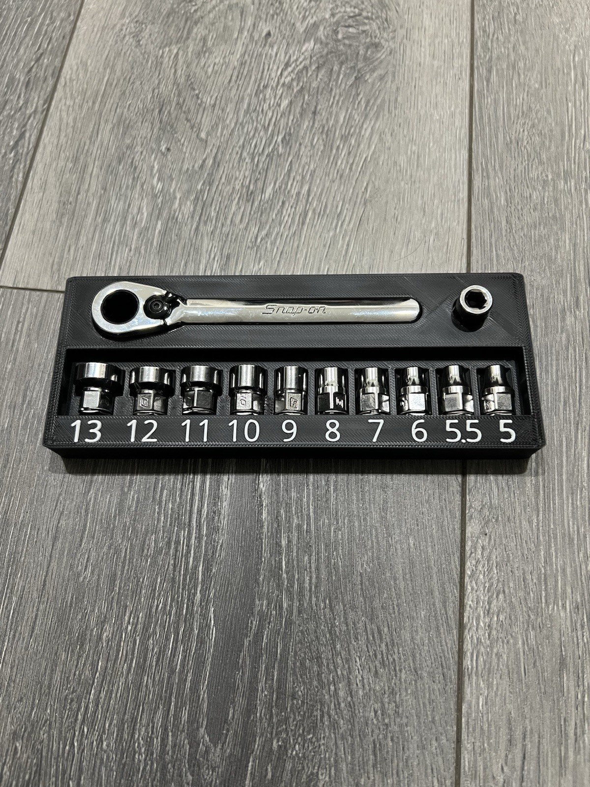 Tray compatible with Snap On Tool 1/4″ Metric Low-Profile Ratchet & Socket Set
