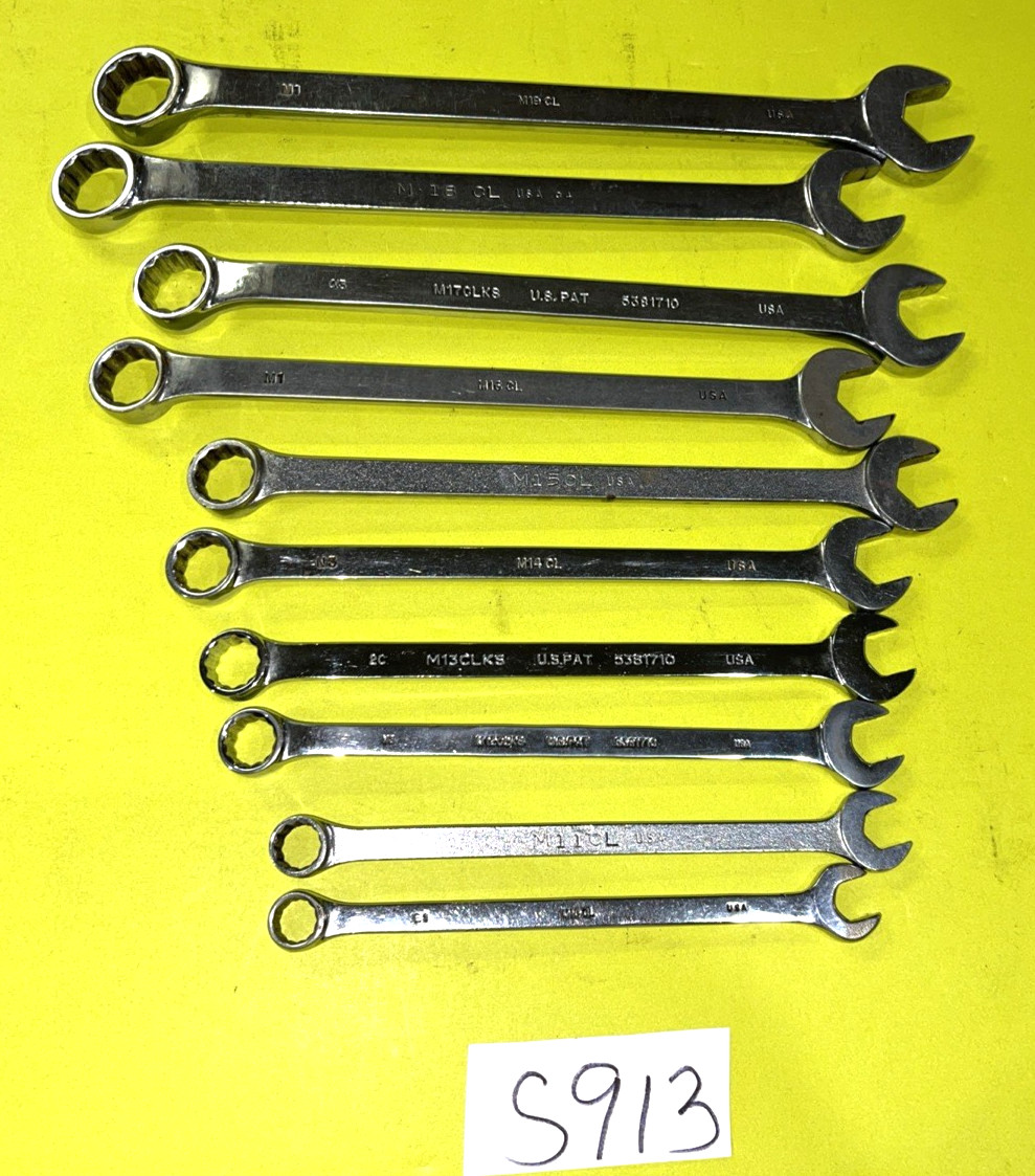 MAC TOOLS 10 PIECE METRIC COMBINATION WRENCH SET 12-POINT