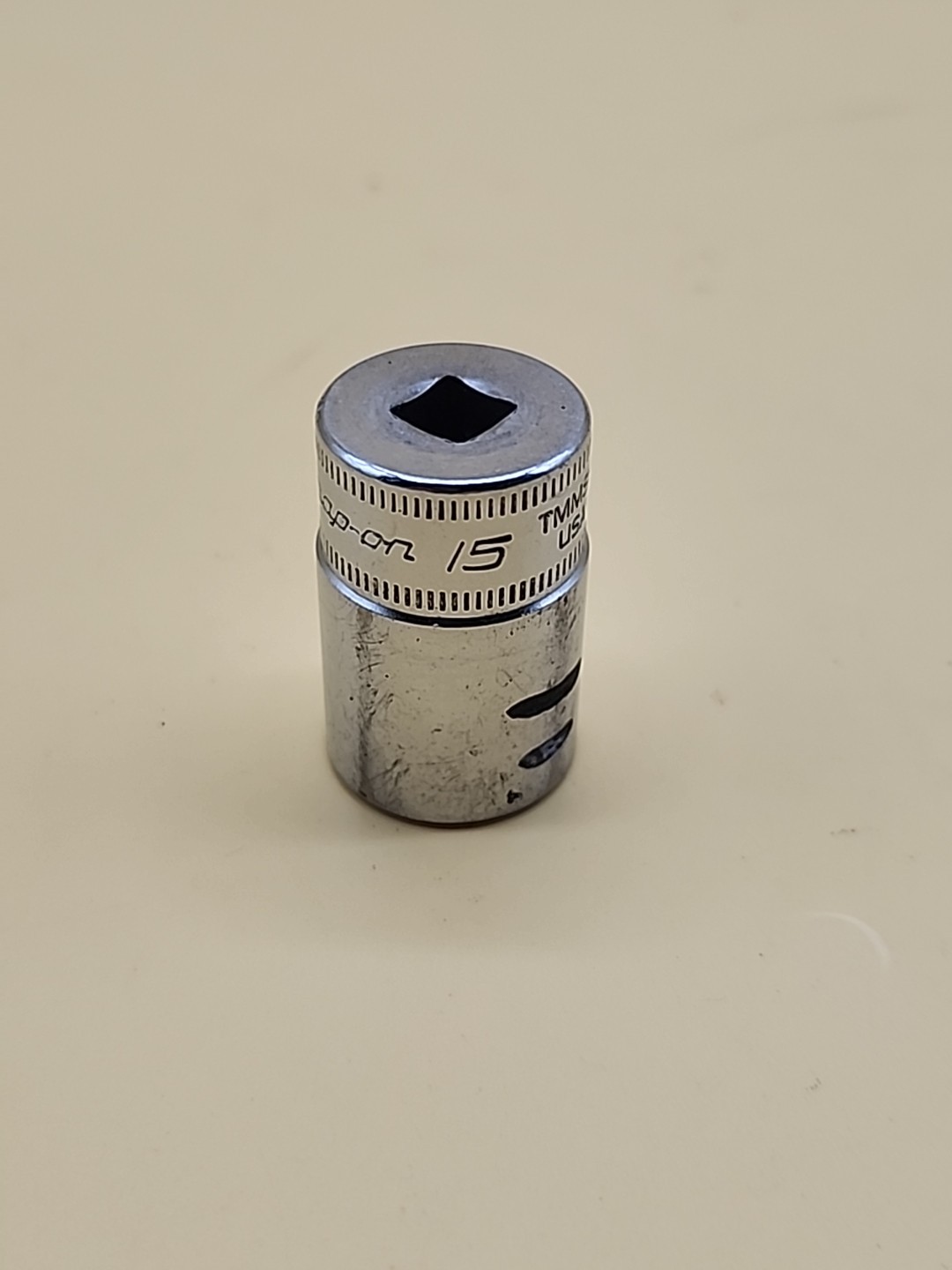 Snap-On Tools TMMS15 1/4″ drive Semi Deep 15mm 6 point socket USA