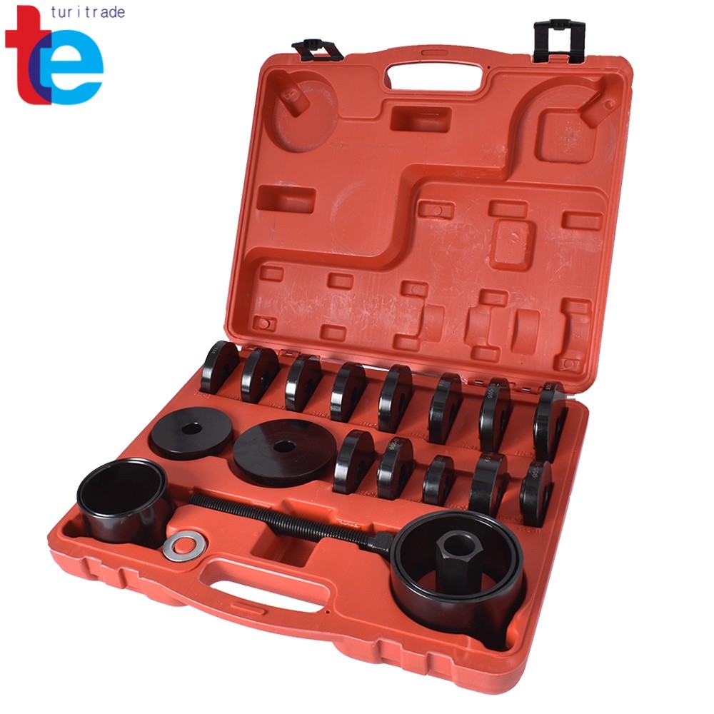 23PCS Front Wheel Drive Bearing Removal Kit Press Adapter Puller Pulley Tool Set