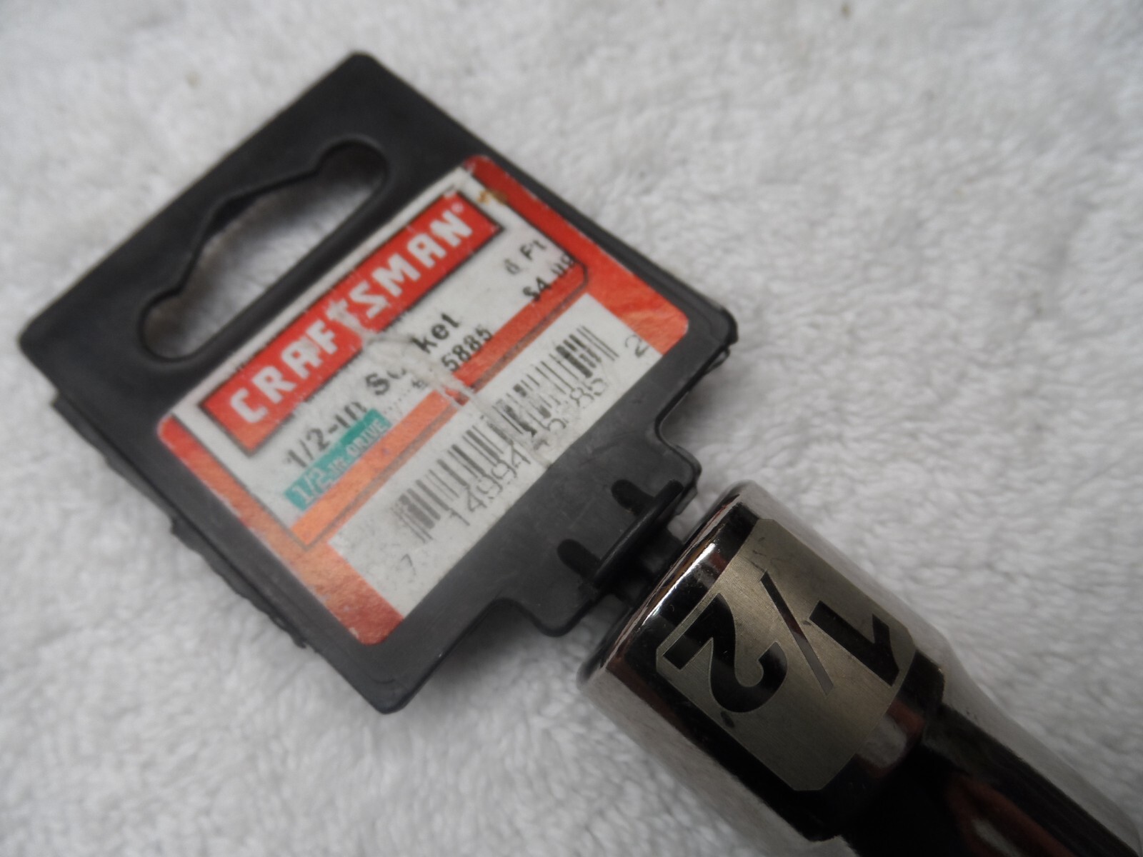 Craftsman 1/2″ Drive Standard SAE Socket, 1/2″ NIP laser 6pt USA – PN 45885