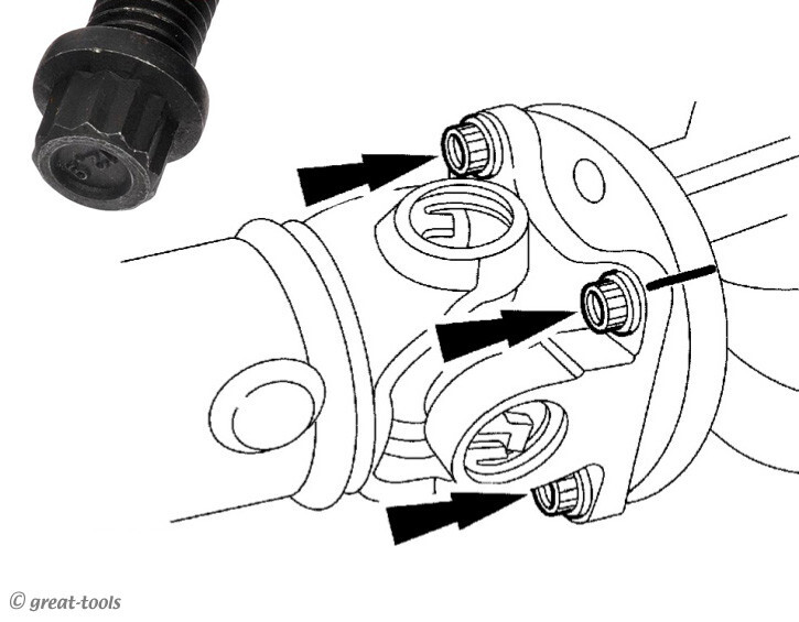 FORD 12-POINT DRIVESHAFT SOCKET – u-joint – 12mm bolts – impact tools – Mustang