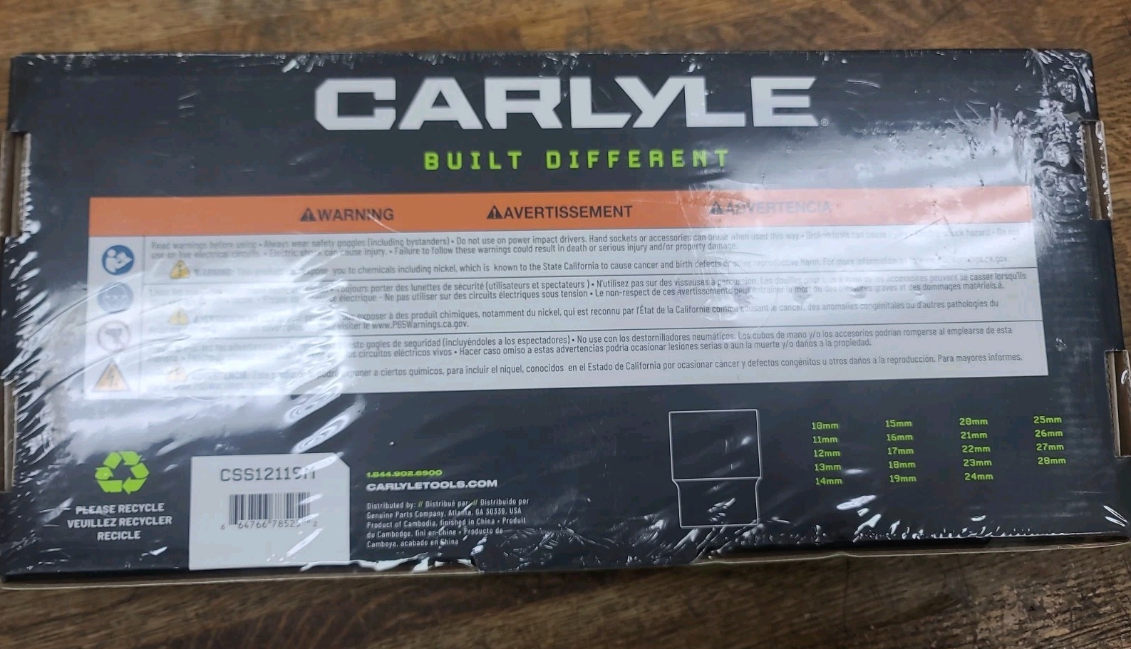 Carlyle 1/2IN DRIVE METRIC IZ FUINI SUCKETSET 19 Pieces