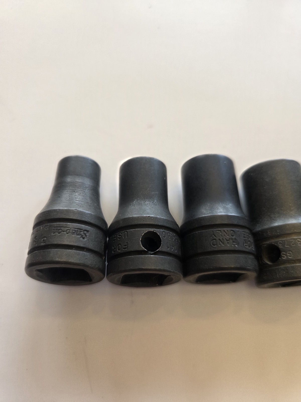 Snap On Tools 9 Piece 1/2″ Drive Industrial Finish 12 Point SAE Socket Set NICE