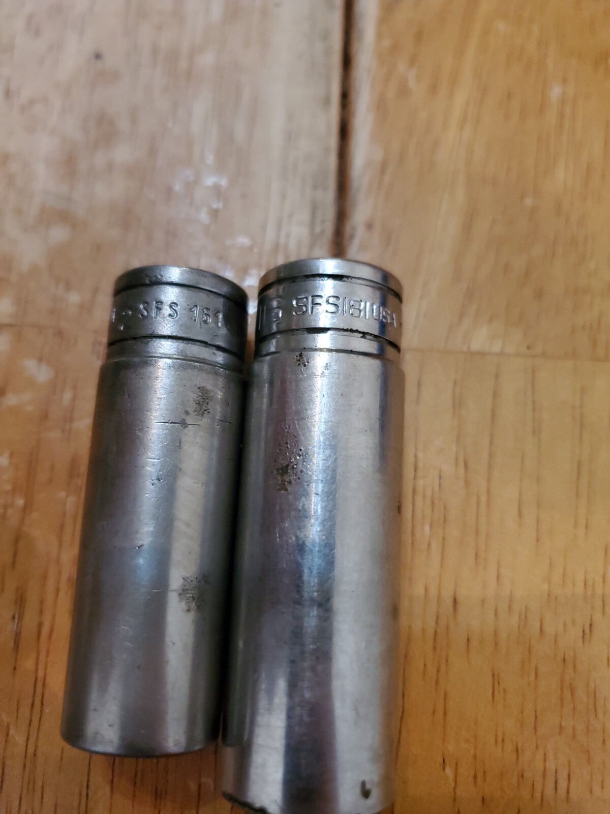 Snap On 3/8 Drive 1/2 9/16 6PT Deep Sockets Worn Lot Of 2