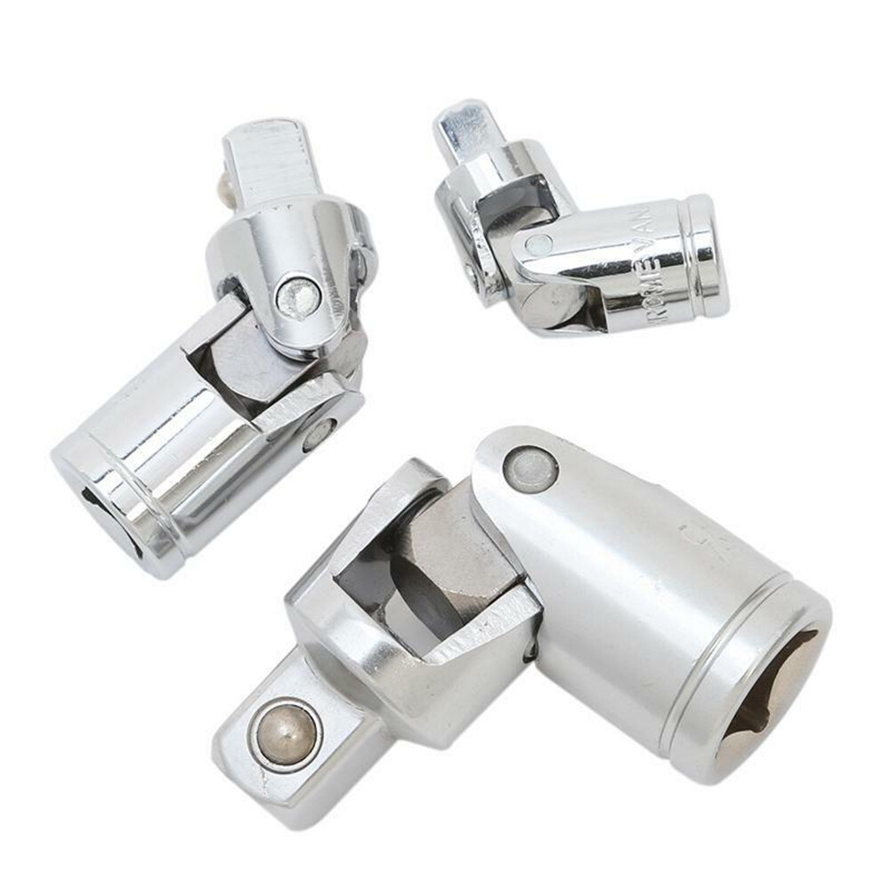3PCS Impact Socket Wrench Adapter Set — Universal / Swivel — 1/2 3/8 1/4 Drive