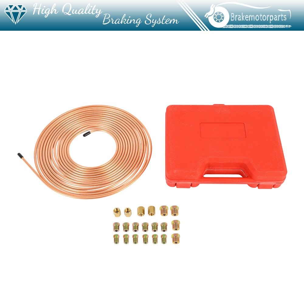 ✅25FT 1/4 Copper Coated Brake Line Kit – Upgraded Brake Line Flaring Kit Brake