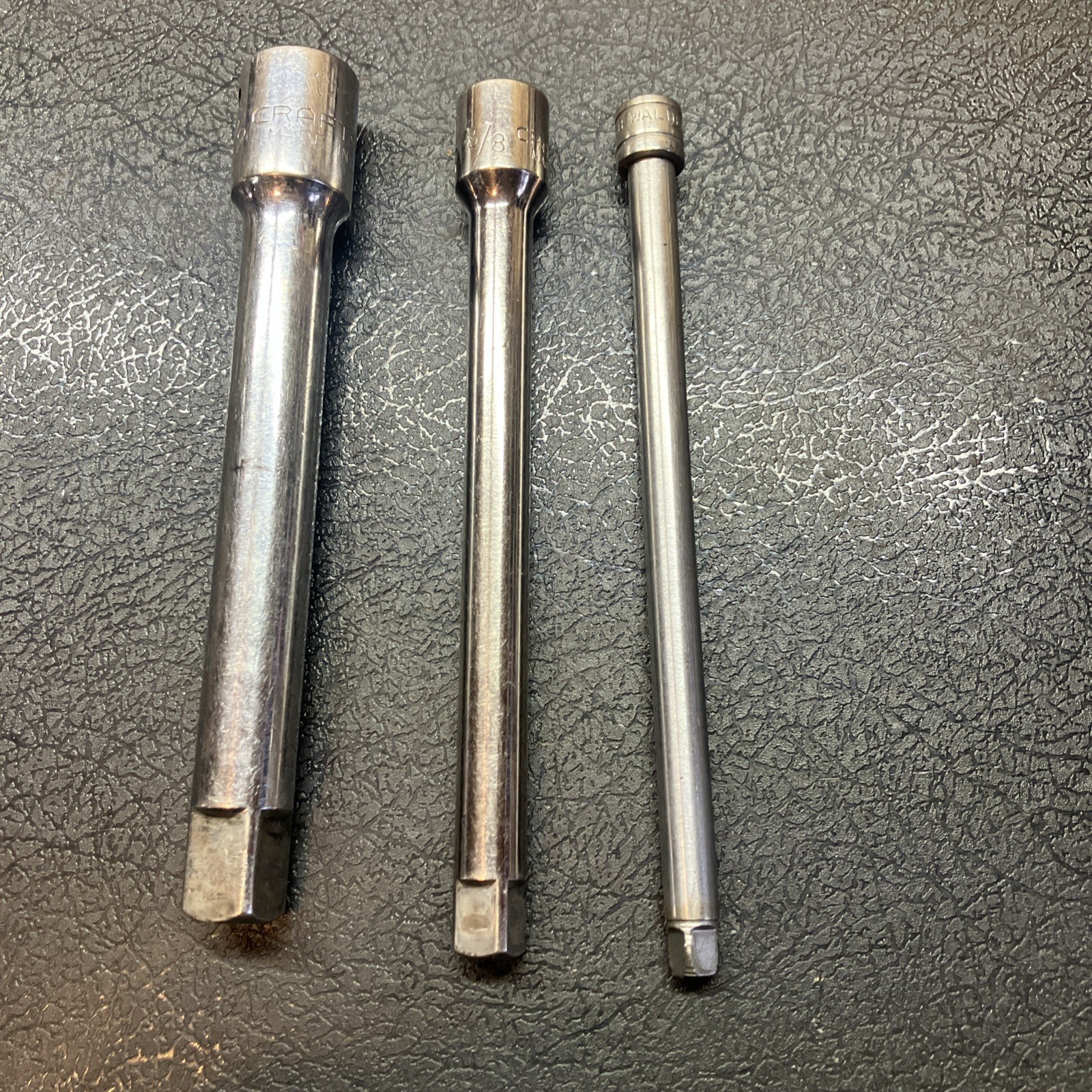 3- 6” Extensions 1/2”& 3/8” H Craftsman & 1/4”Walden Fair To Good Condition