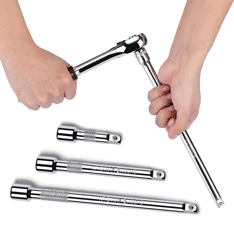 Socket Extension Bar 1/4 3/8 1/2 Drive Ratchet Wrench 50-250mm