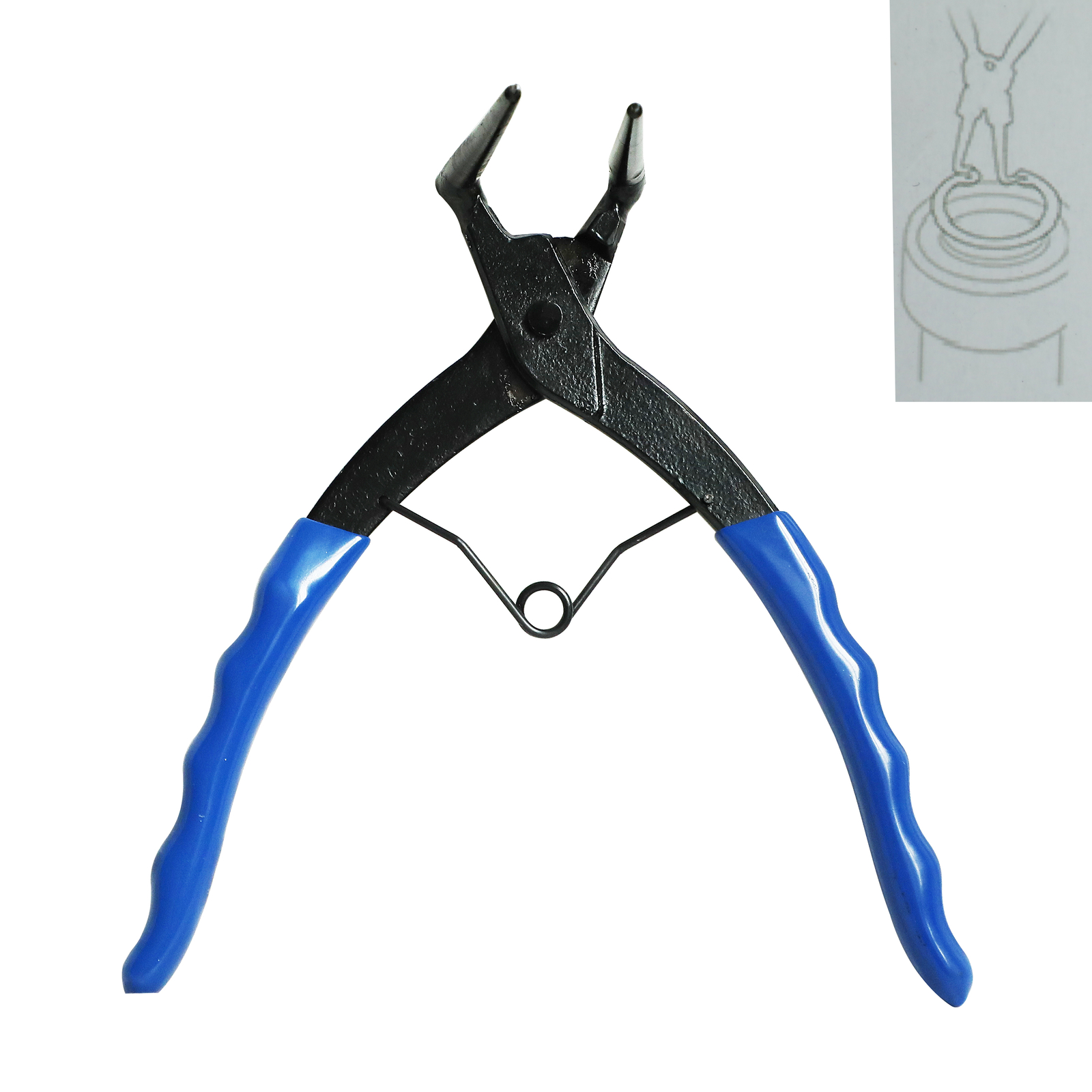 Long Nose 90° Bent Retaining Snap Ring Pliers Internal Clip Circlip Removal Tool