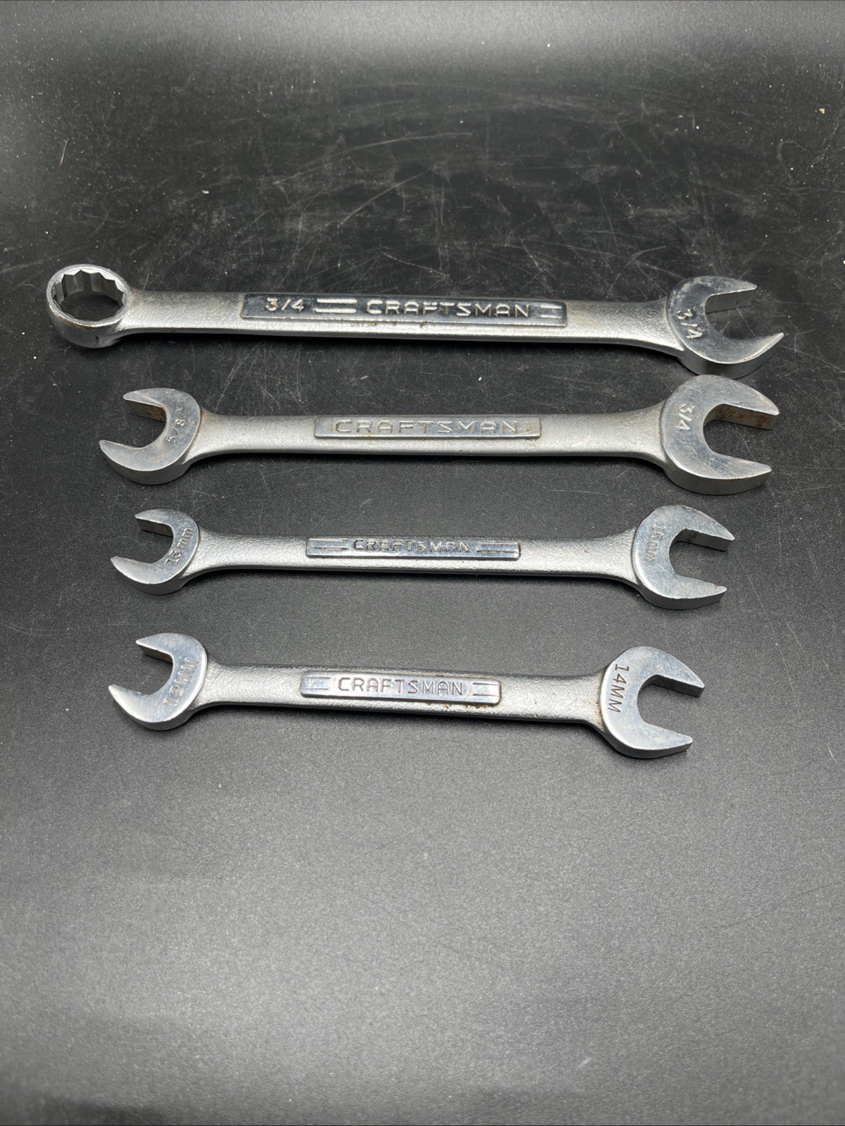 Craftsman Combination/Open Wrenches Metric/SAE Mixed series Lot of 4