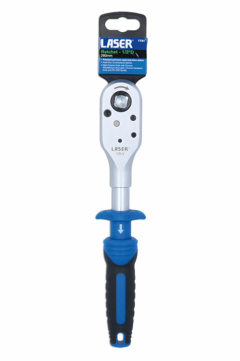 Laser 7721 Pull Back Rapid Action Ratchet 1/2″D 280mm