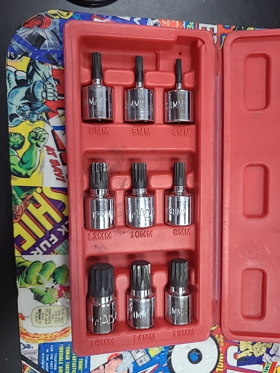 MAC Tools SXMTS9B Metric Triple Square Bit Driver Set 3/8” Drive