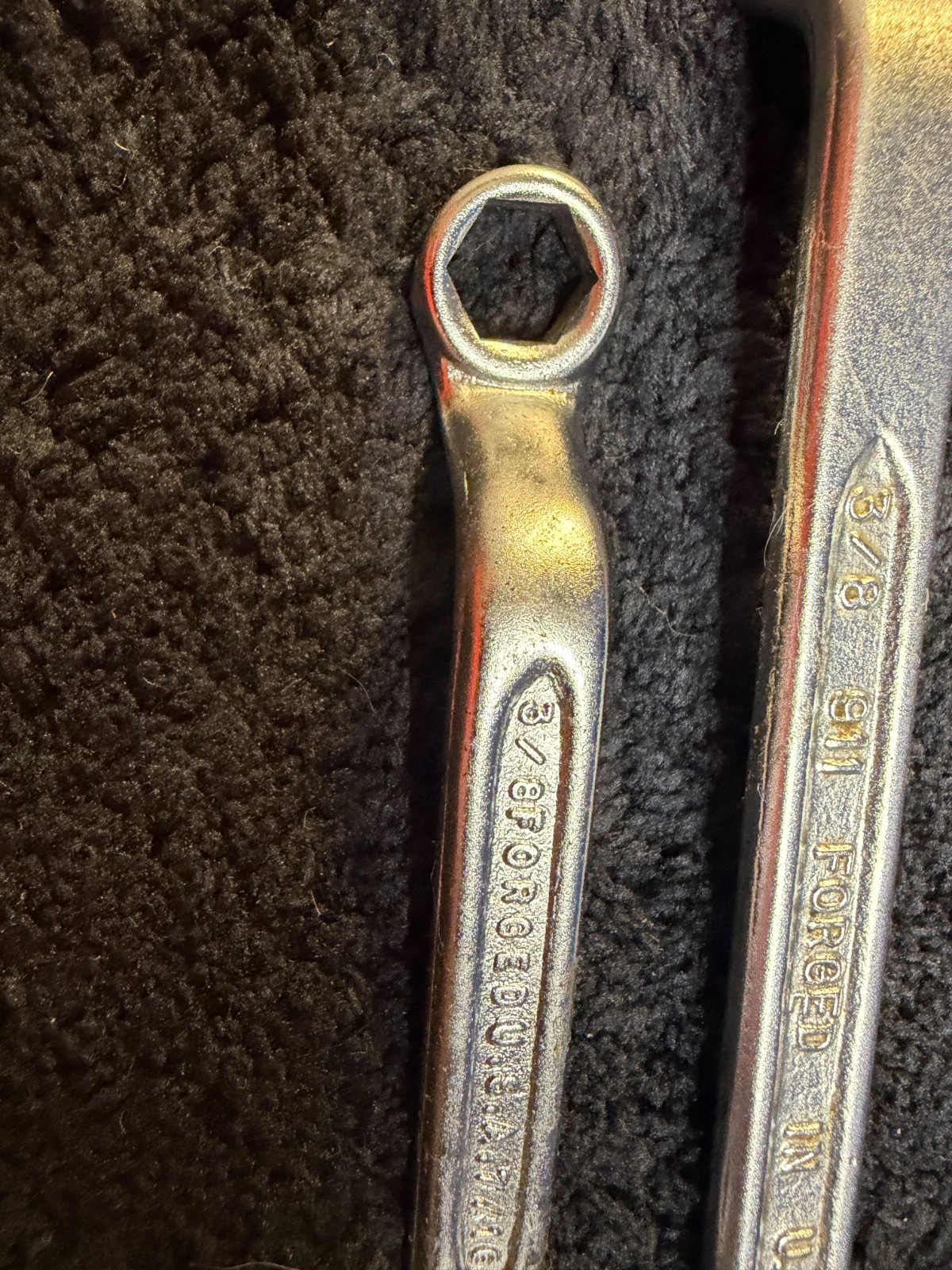 2 Indestro Double Box-End Wrenches 6 Point 911 and 931 Both 3/8″ to 7/16″ USA