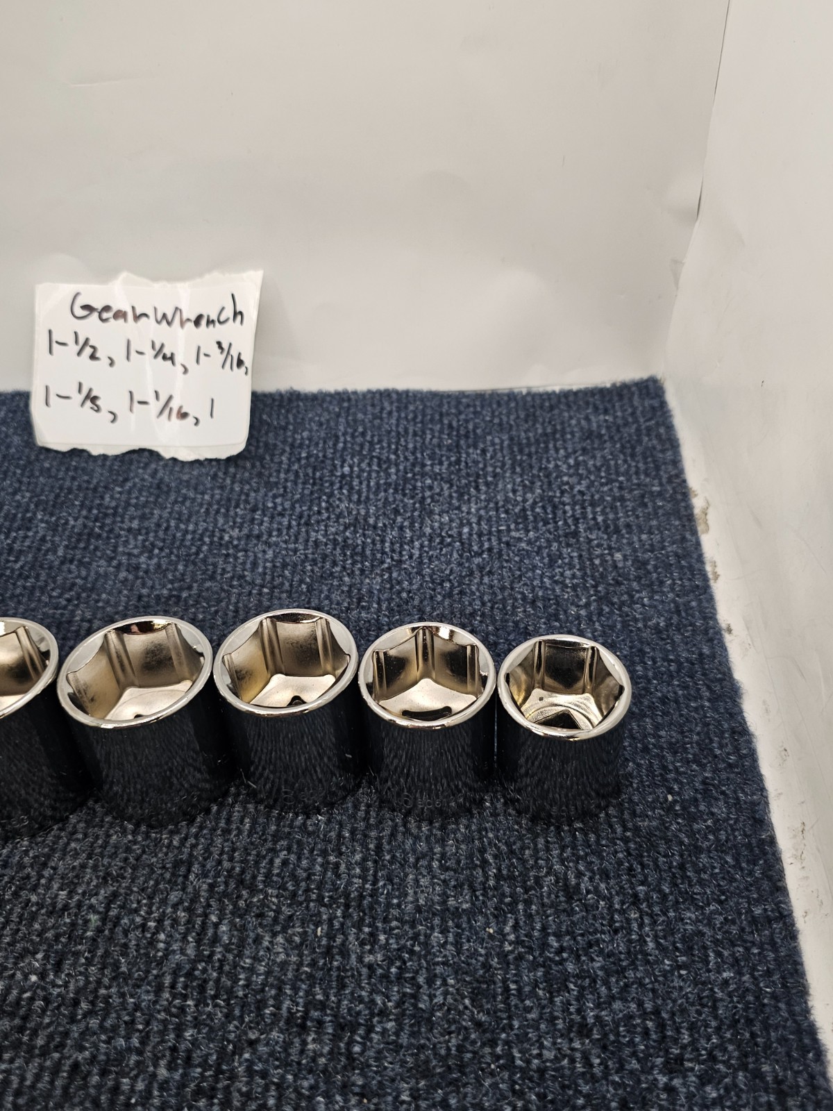 (6-PIECE) GearWrench 1/2 Drive, 12-Point Standard SAE Sockets Sizes 1″ to 1-1/2″