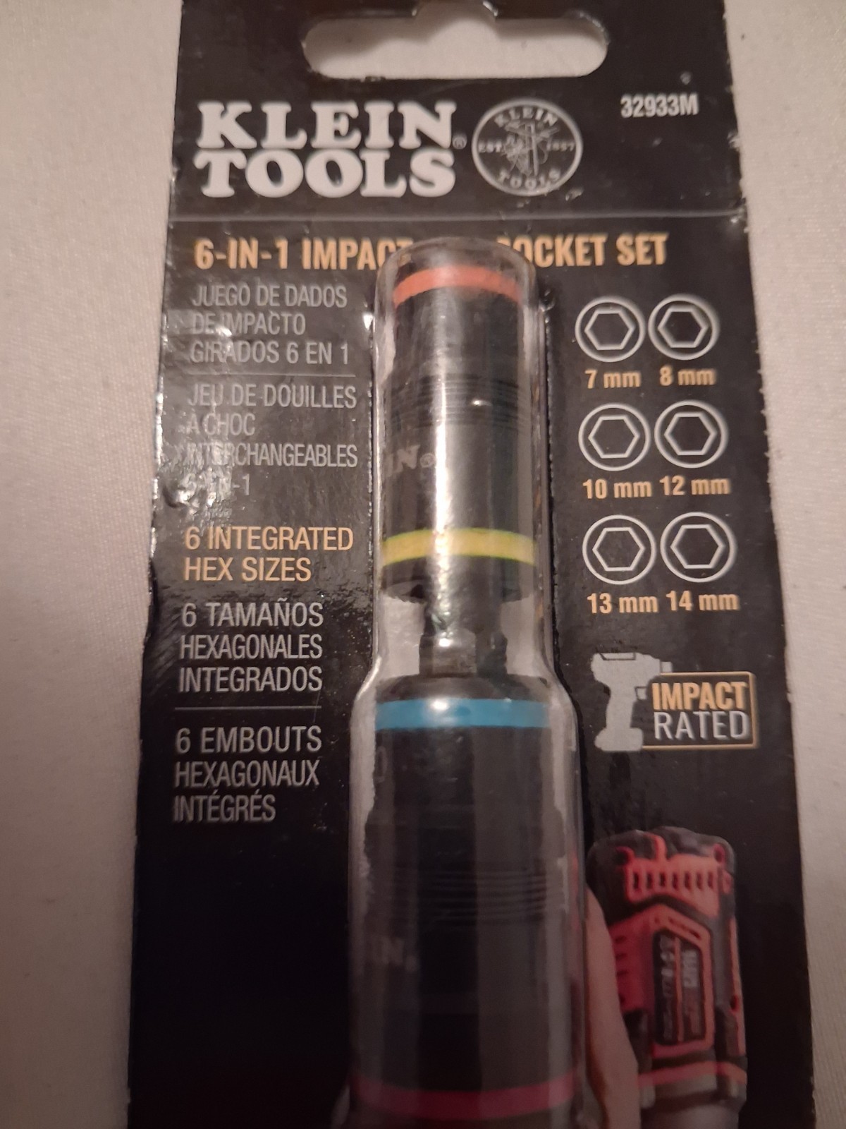 Klein Tools 6-in-1 Metric Impact Flip Socket Set (Model 32933M