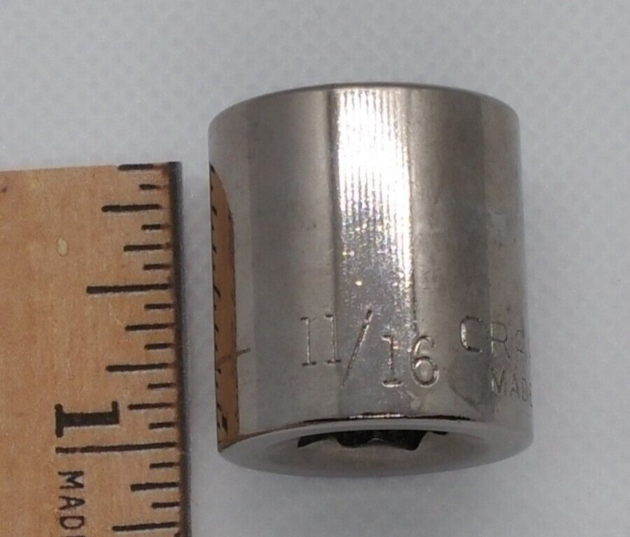 Craftsman 3/8″ Drive 11/16″ 12 Point Shallow Socket SAE G2 44336 USA NOS