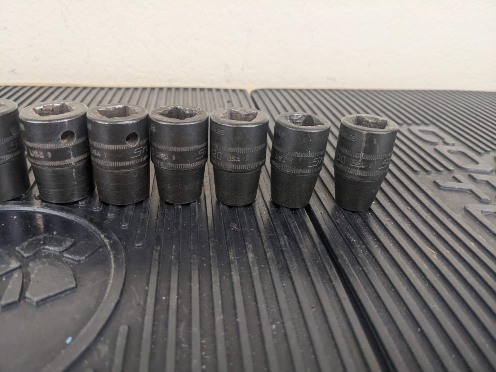 #az084 Snap-On 1/2″ Drive 6-Point Metric 10mm 24mm Shallow Impact Socket Set IMM