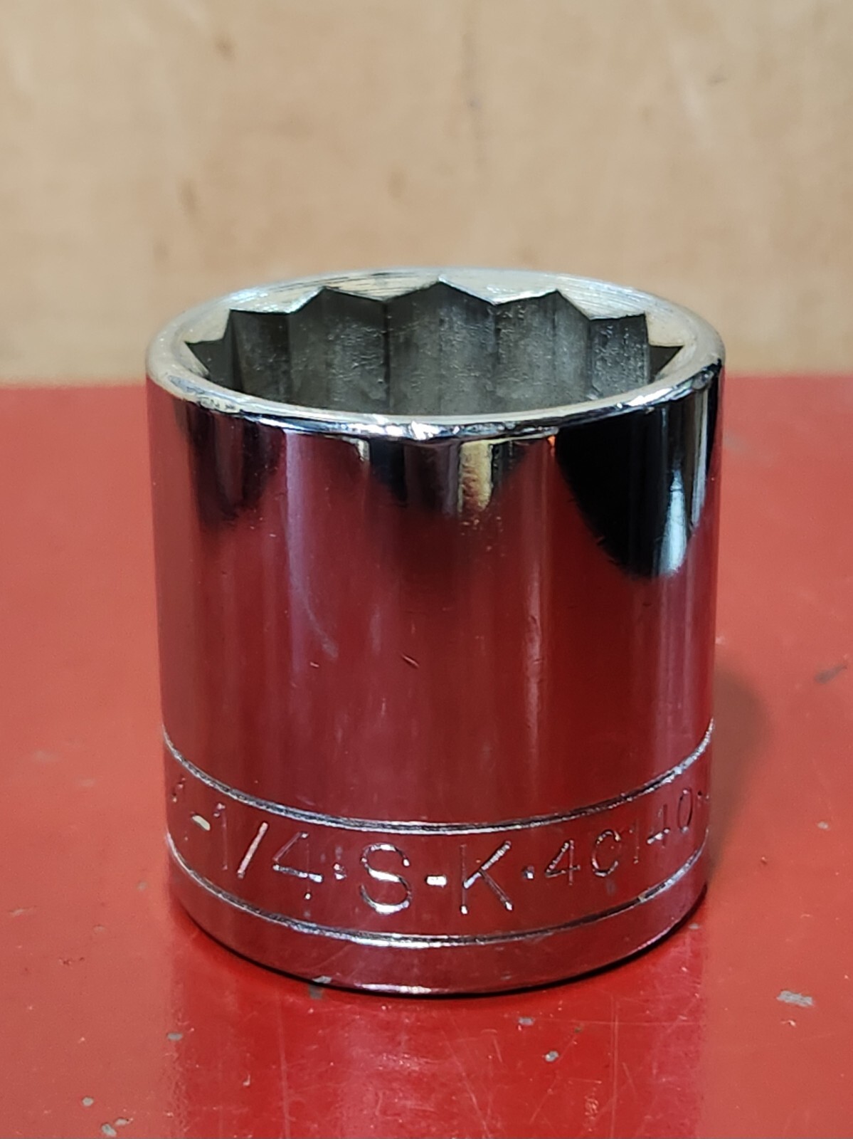 SK 1/2″ Drive 1-1/4″ Shallow Socket 40140 12pt Many Styles NOS Vintage USA