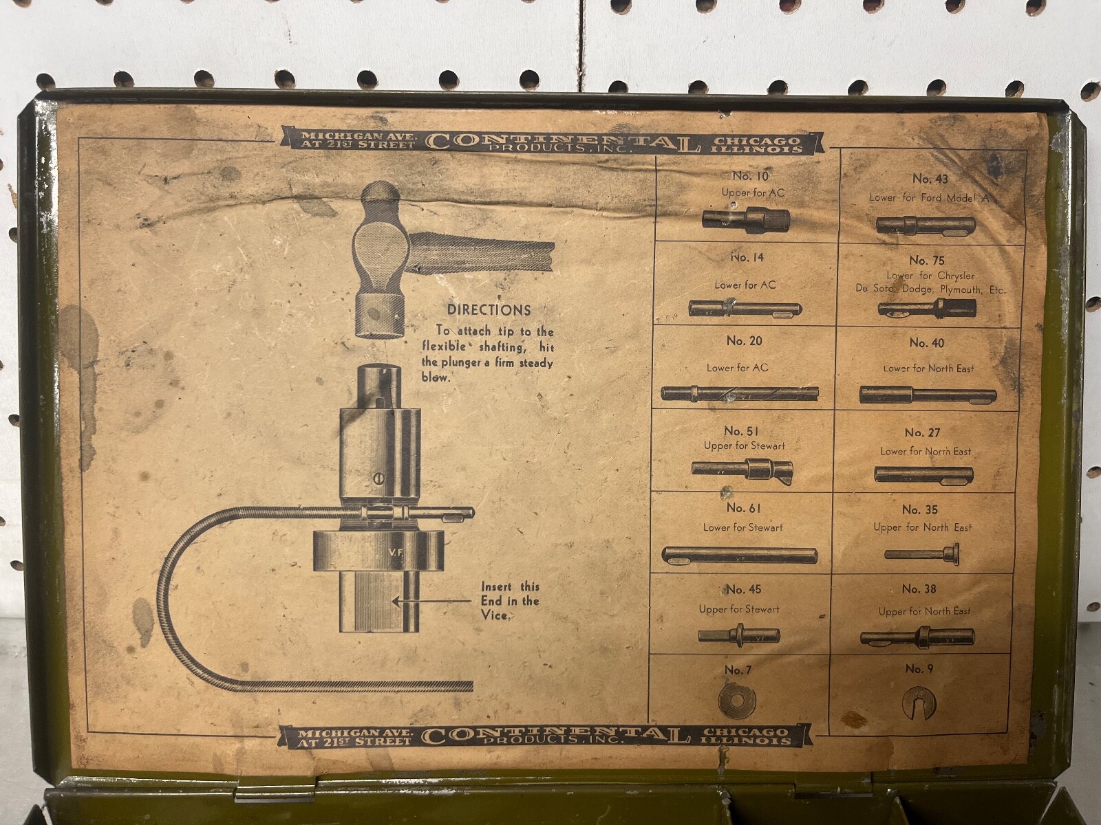Continental Automotive Flexible Shaft Swage Block Tool 1930’s Stewart Ford Dodge