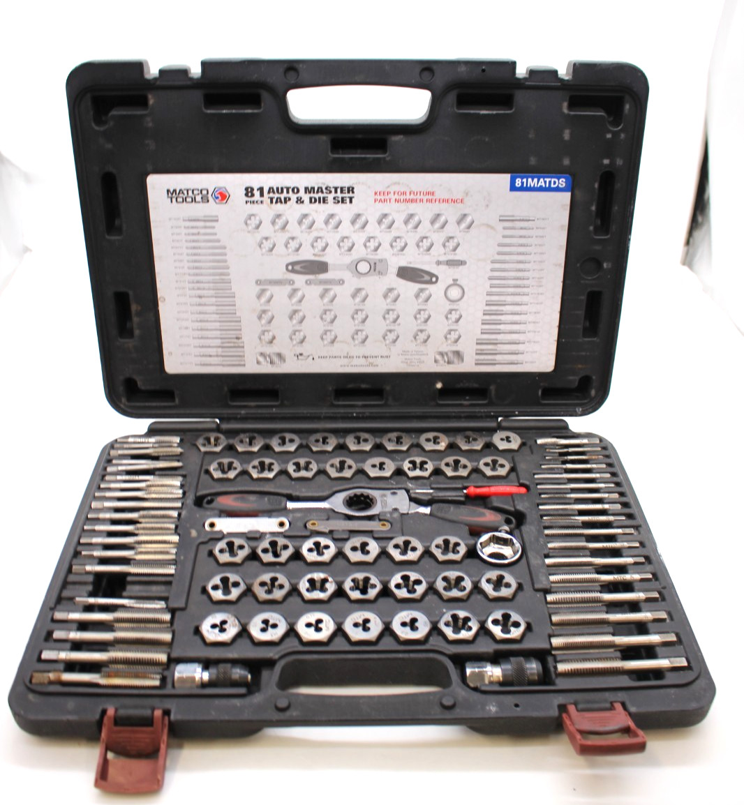 Matco Tools 81MATDS 81 Piece Auto Master Tap & Die Set Rapid Select Ratchet