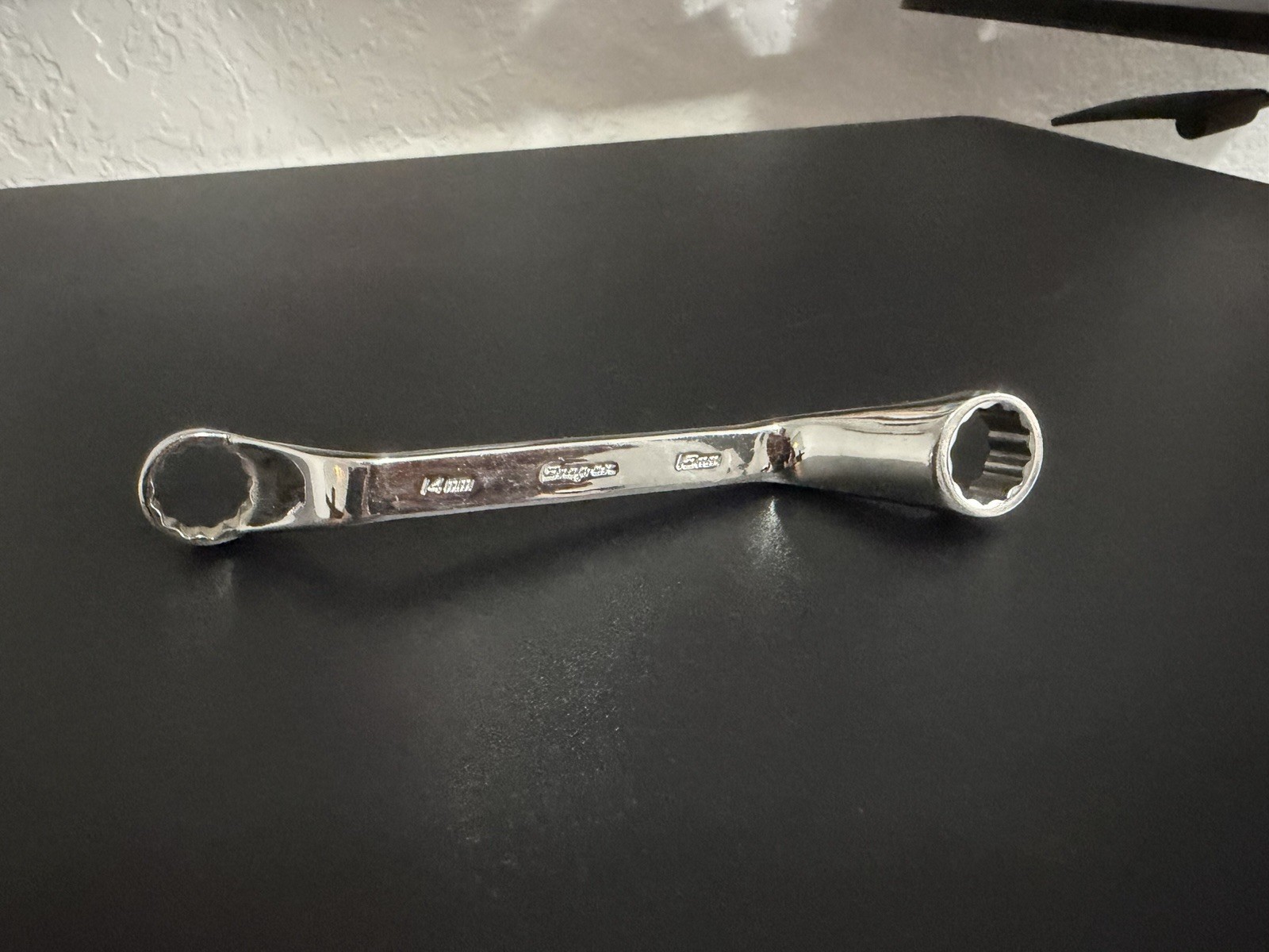 Snap-on Tools USA RARE Metric 14mm 15mm 12PT 60° Offset Box Wrench XSOM1415