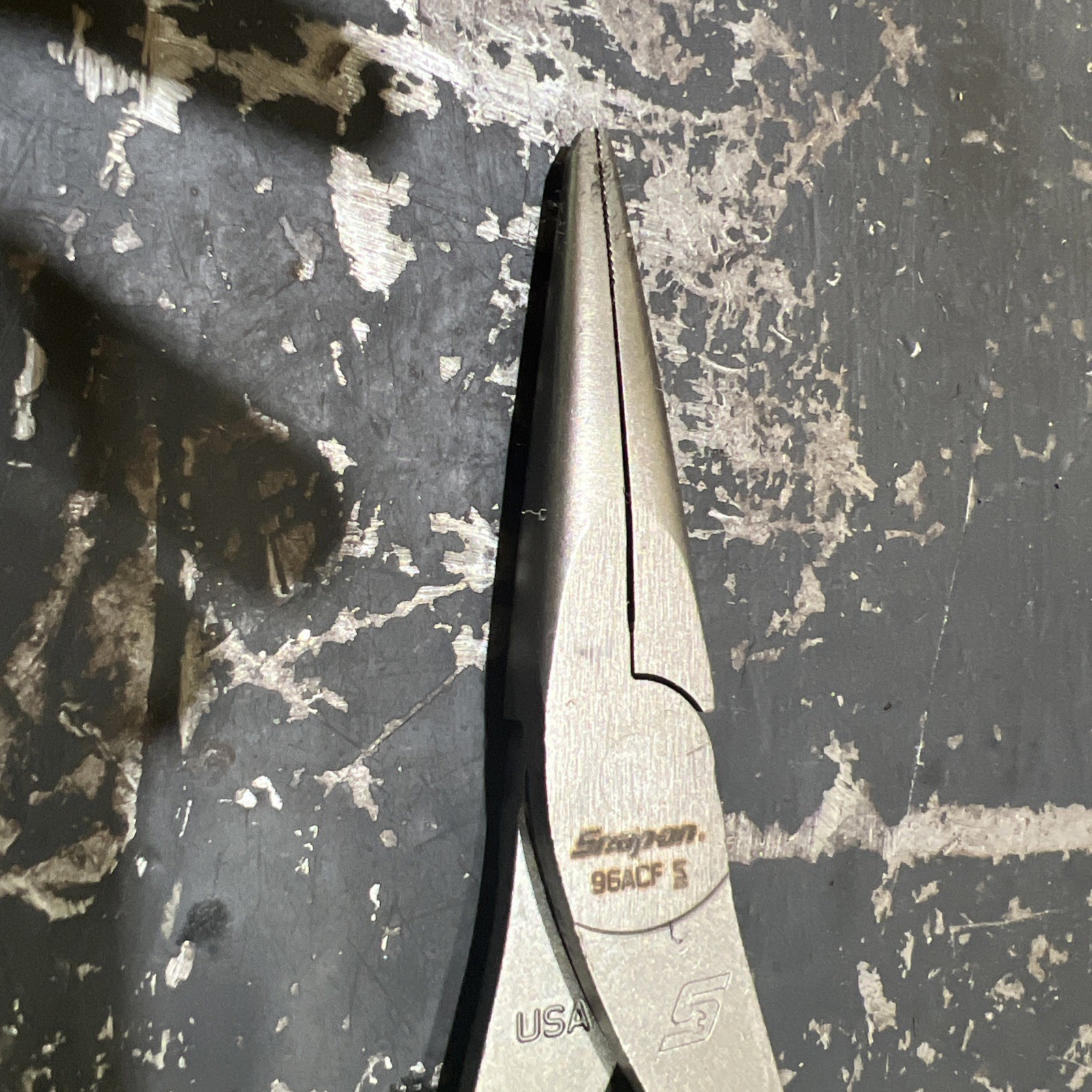 Snap-On 96acf 8″ talon grip needle nose pliers green new