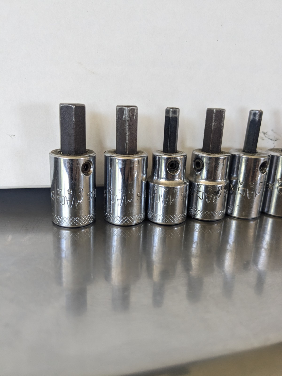 14 MAC Tools Hex Head Sockets Mixed Lot SAE MM 3/8″ & 1/4″ Drive USA Made Tools
