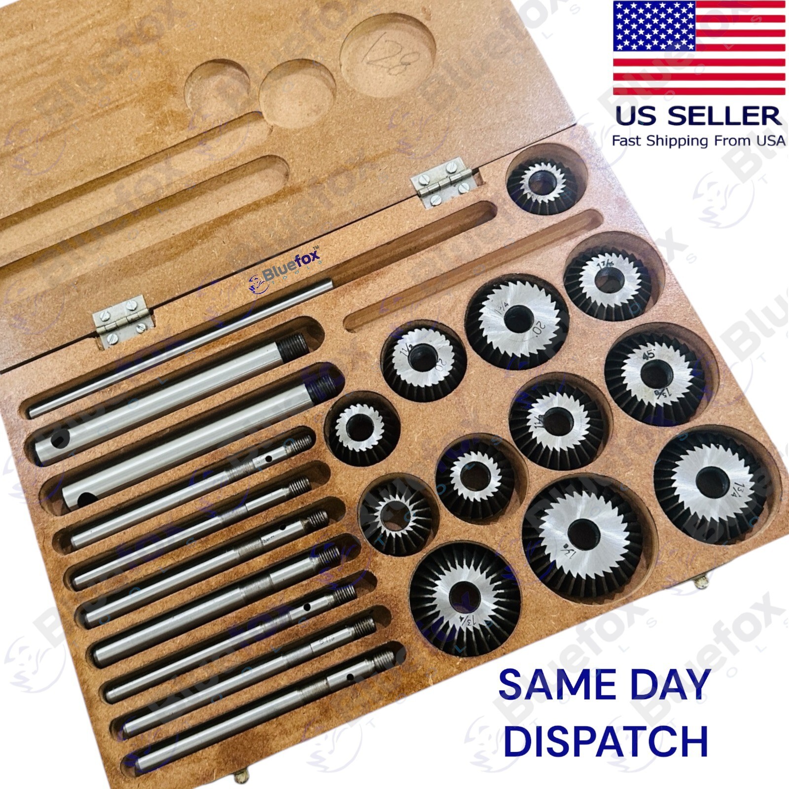 New Valve Seat & Face Cutter Set 12 Pcs Set For Vintage Cars & Bikes USA