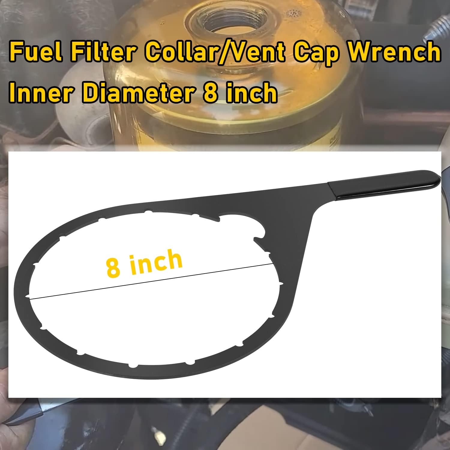8″ 482017 Fuel Filter Collar Vent Cap Wrench For Fuel Pro 482, 483, 485,487, 488