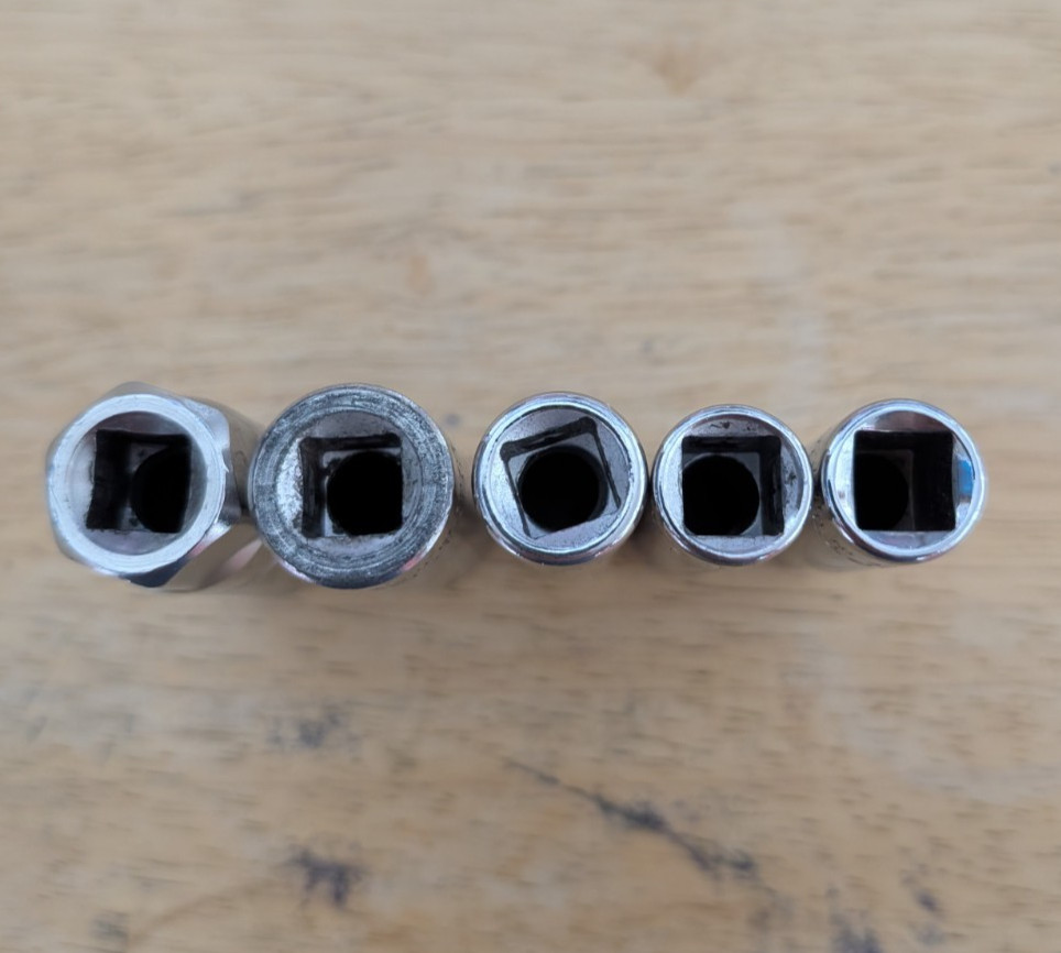 Vintage Craftsman USA 3/8″ Drive Deep 12 Point Socket EE Series 5 pcs 3/8 – 5/8