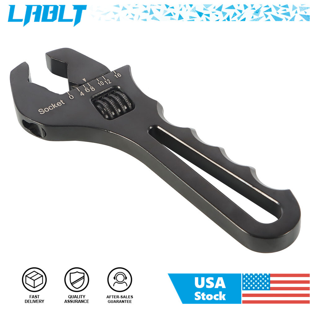 LABLT Adjustable Wrench Aluminum Tool Spanner for Hose End Fitting 3AN-16AN