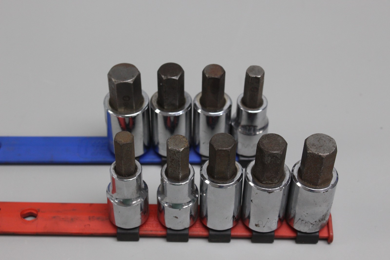Matco Tools 1/2″ Drive Hex Socket Set, 9 piece, Metric/Standard